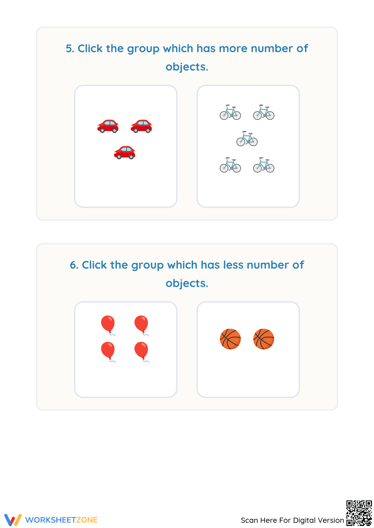 Essential Comparing Objects Worksheet | Grade 1 Math Aligned - Page 4