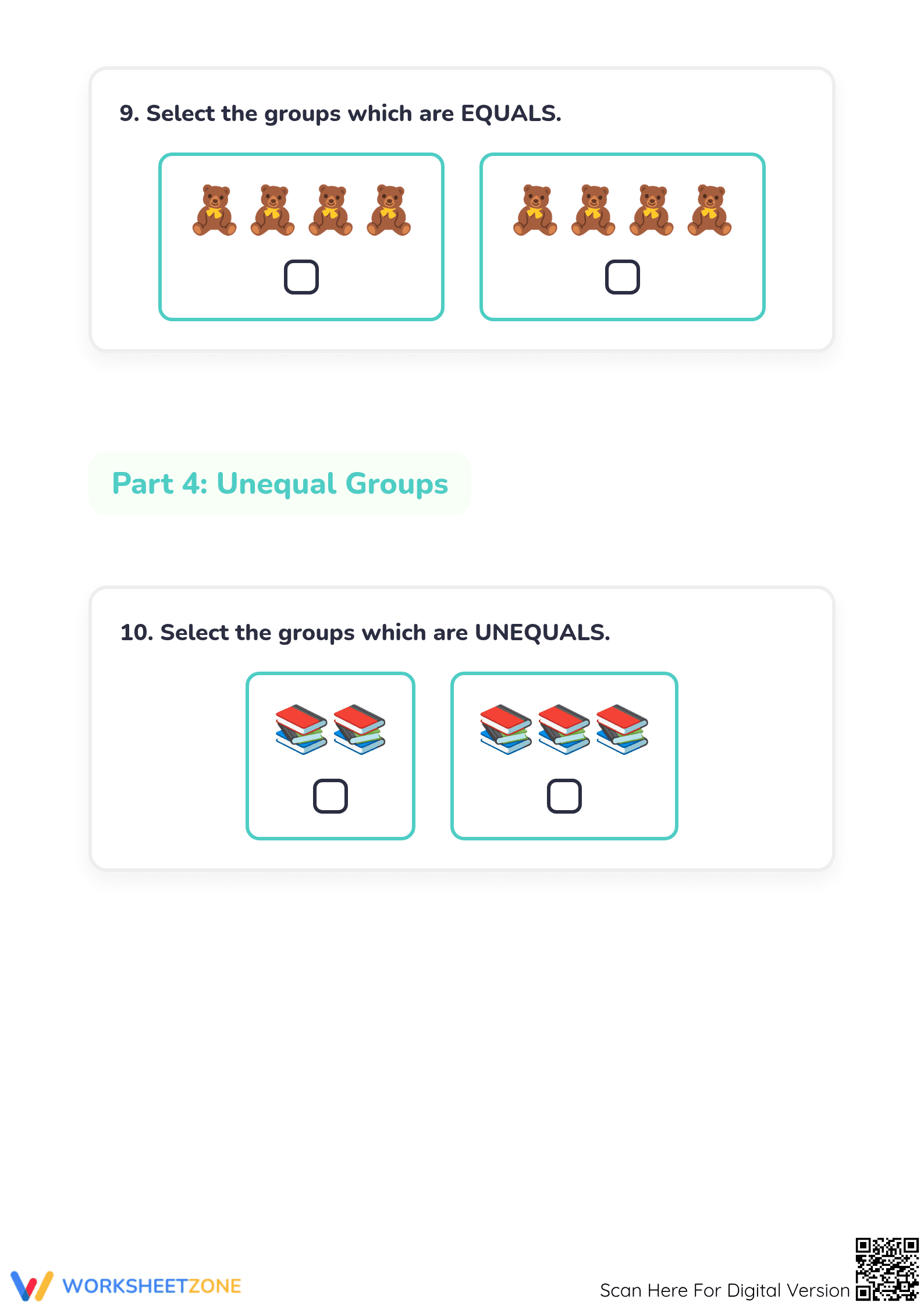 Comparing More and Fewer Worksheet | Grade K Essential Math - Page 5