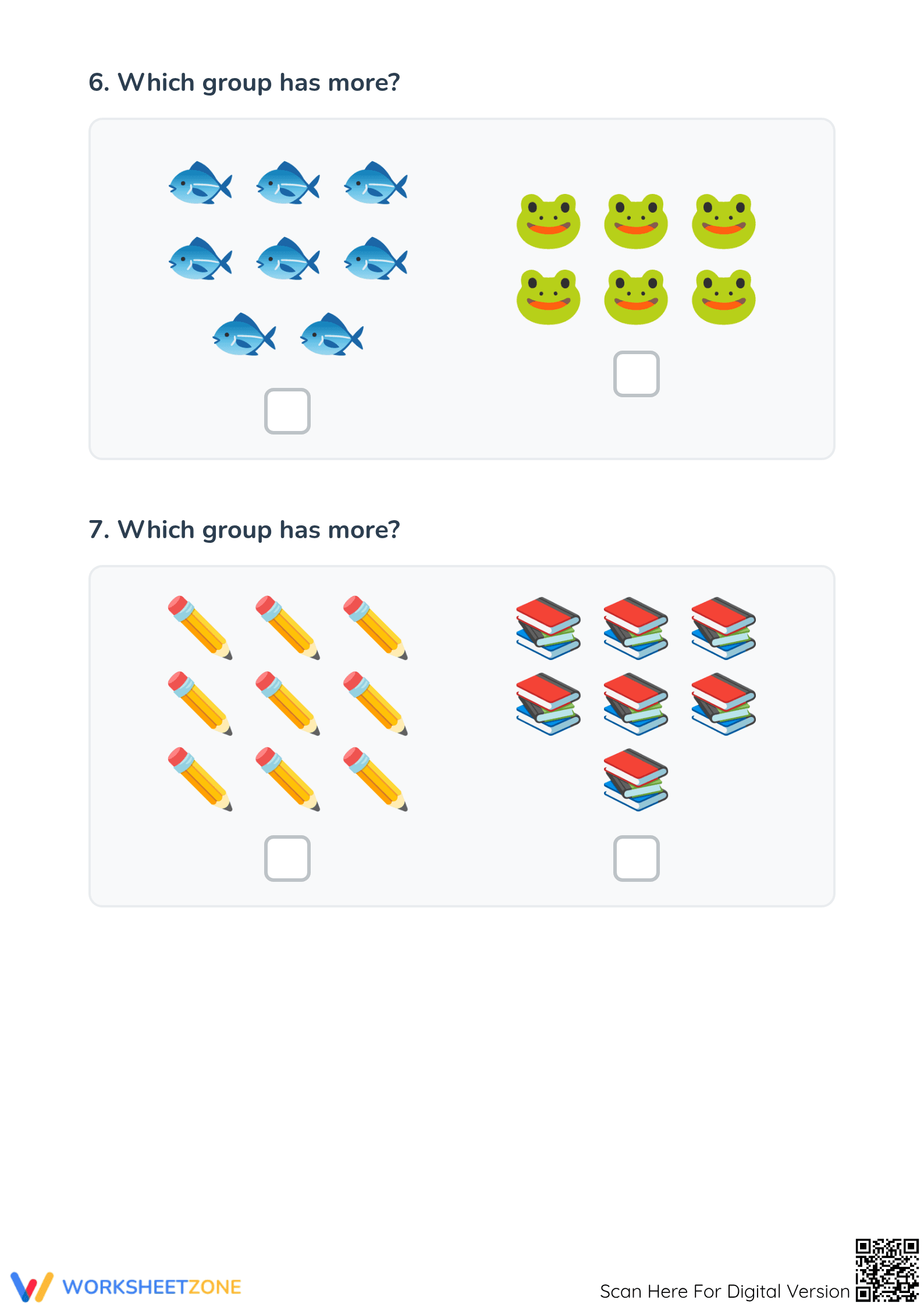 Grade 1 Comparing Objects — Printable No-Prep Worksheet - Page 4