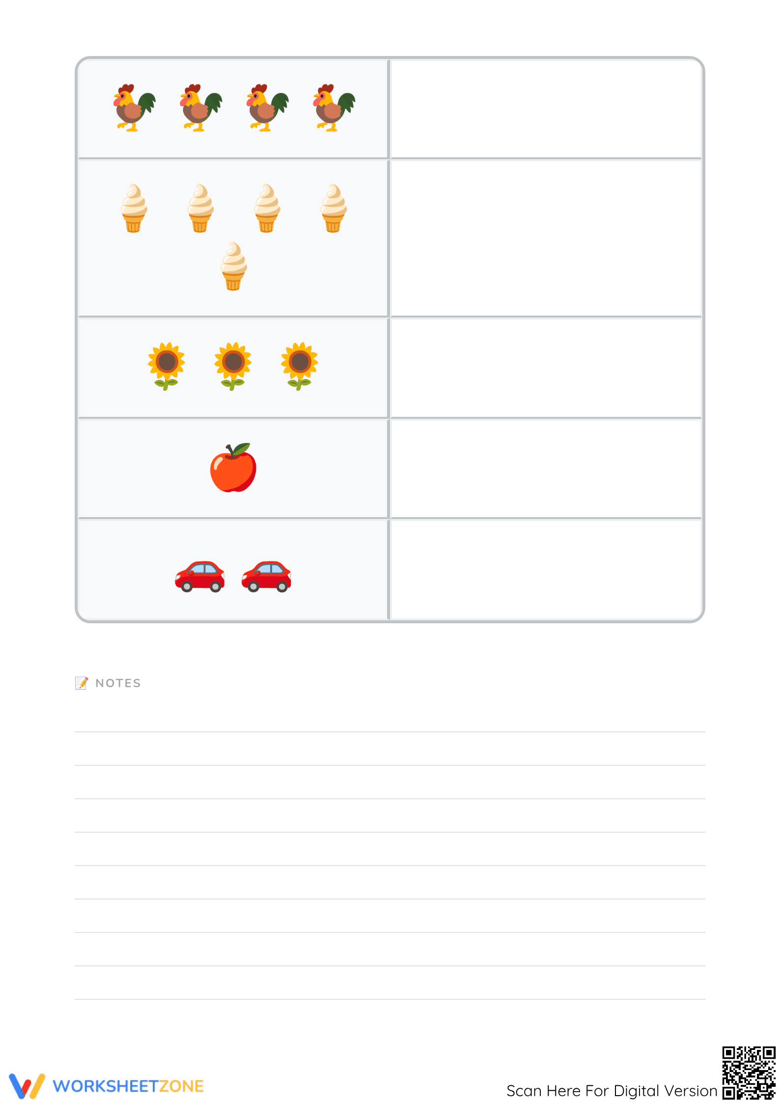 Grade K Same Sets Math — Printable No-Prep Worksheet - Page 2