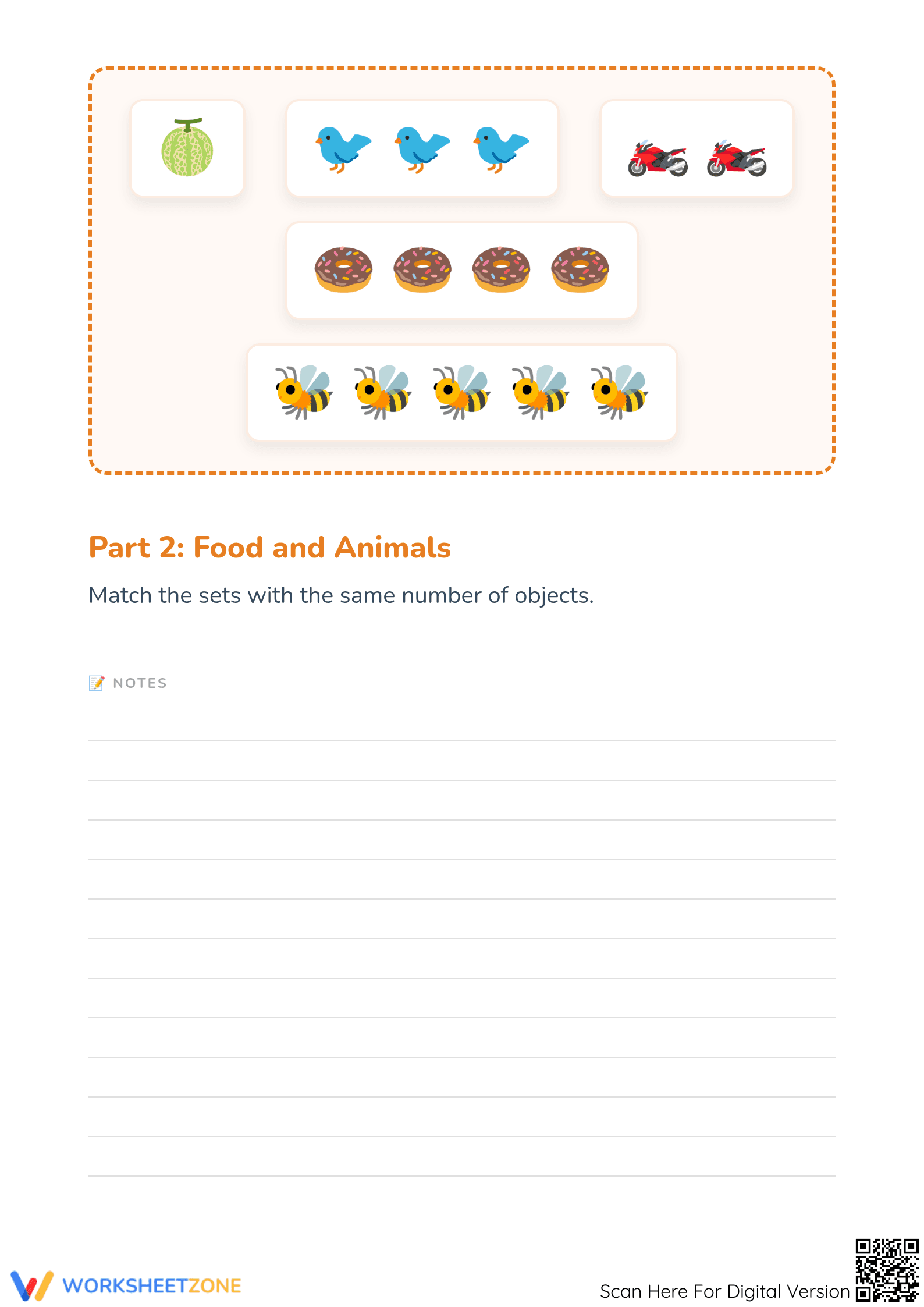 Grade K Same Sets Math — Printable No-Prep Worksheet - Page 3