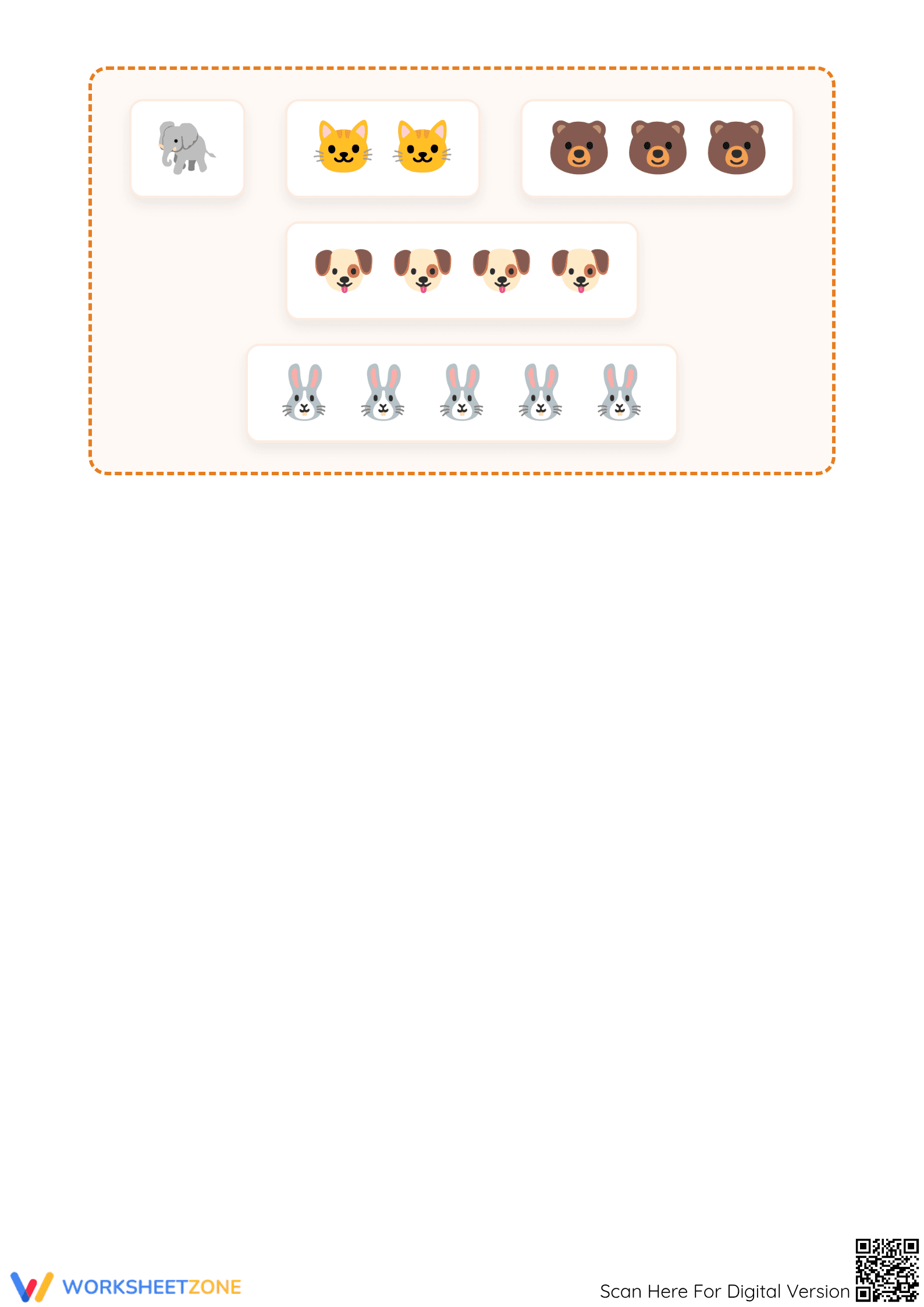 Grade K Same Sets Math — Printable No-Prep Worksheet - Page 5
