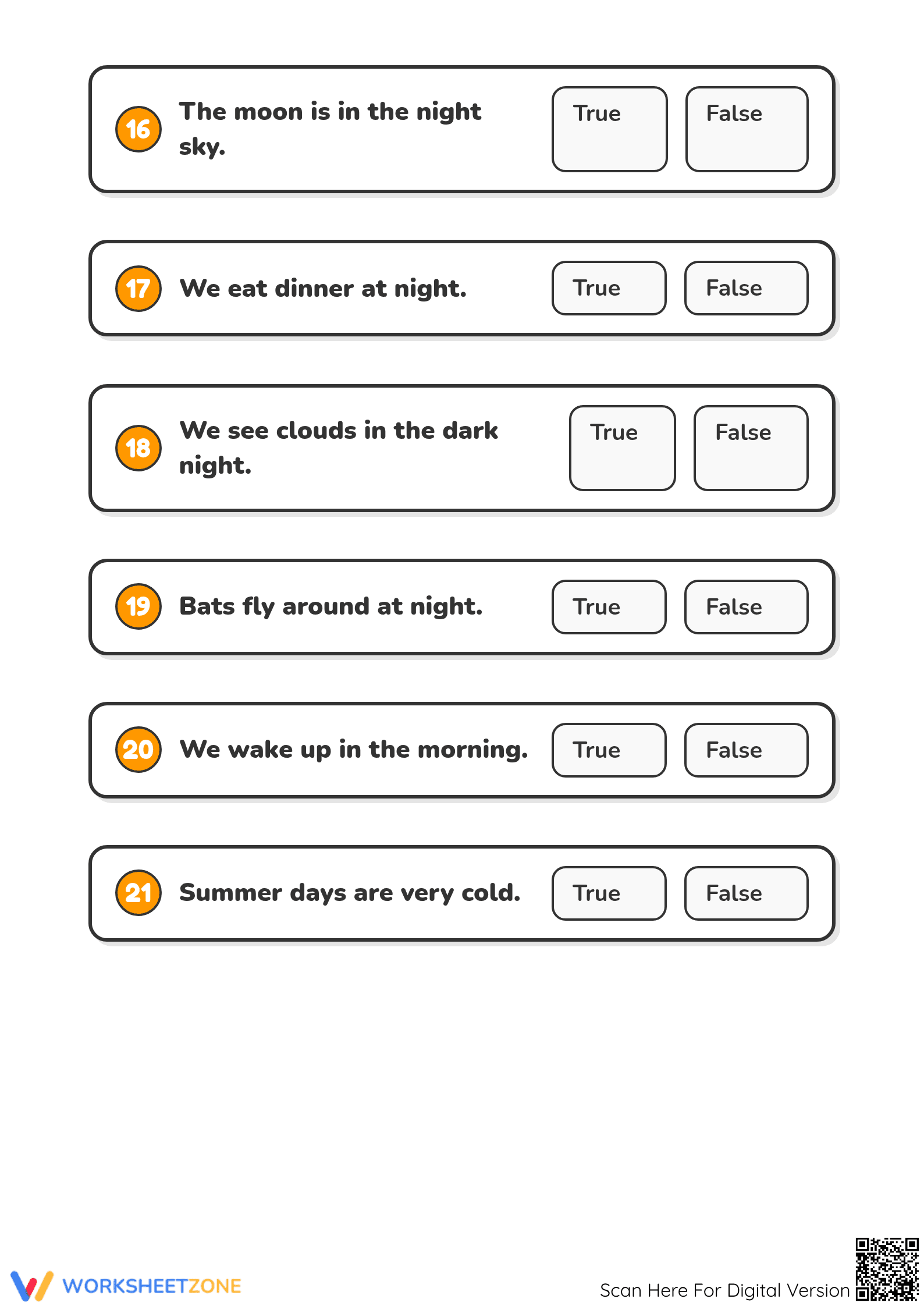 Night and Day Sorting Worksheet | Essential Grade K Math - Page 4