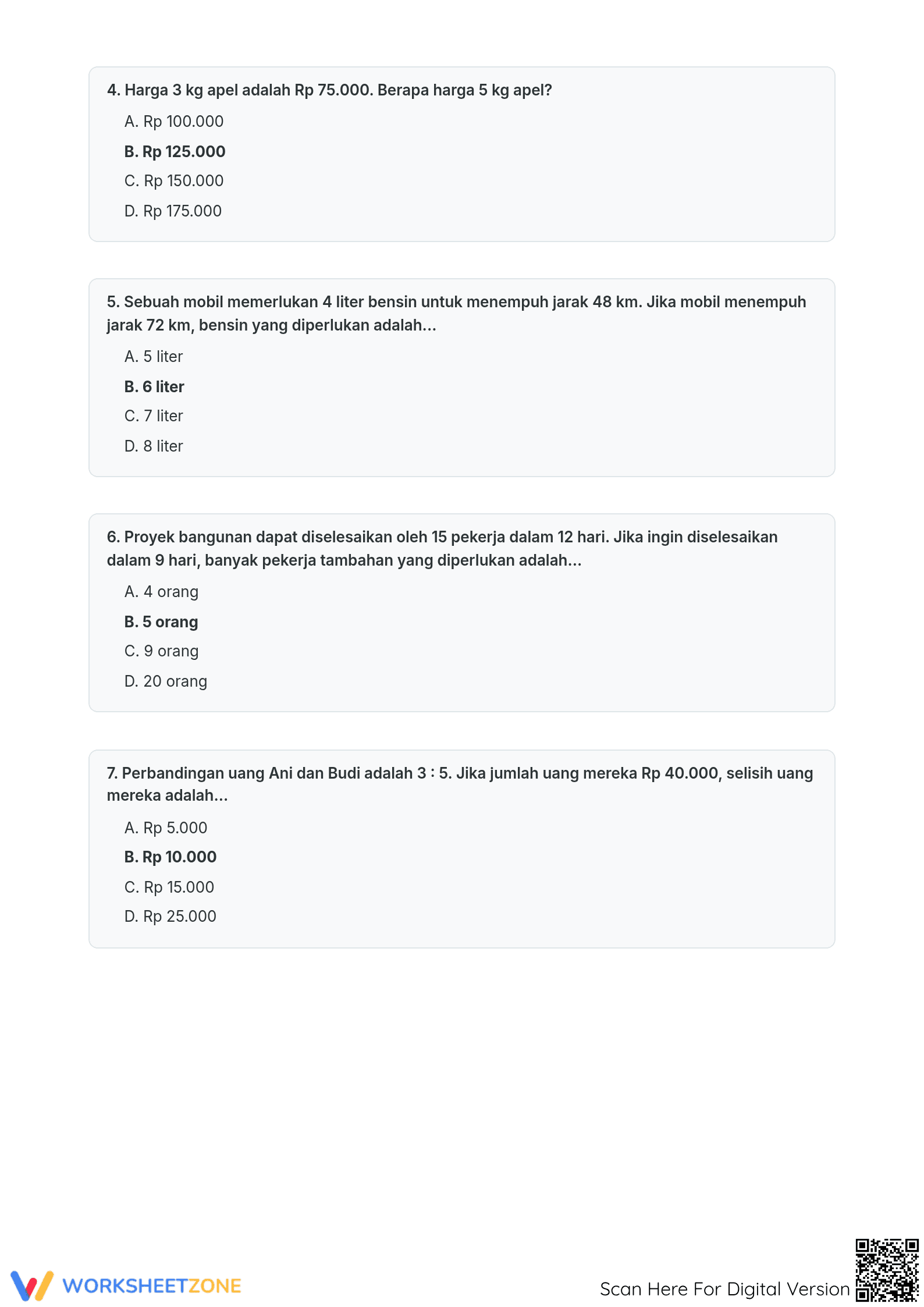 Essential Ratios and Proportions Worksheet | Grade 8 Math - Page 2
