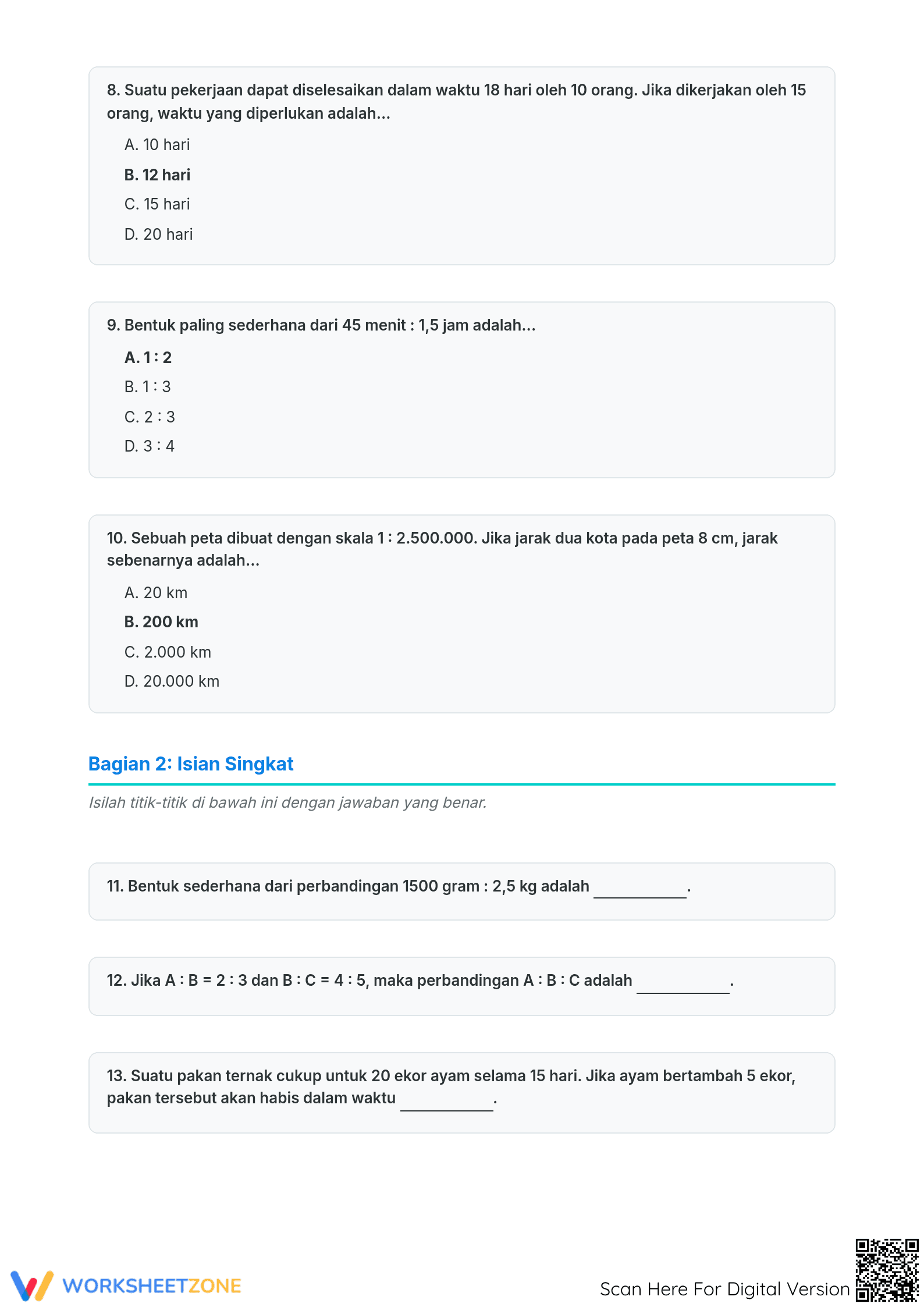 Essential Ratios and Proportions Worksheet | Grade 8 Math - Page 3