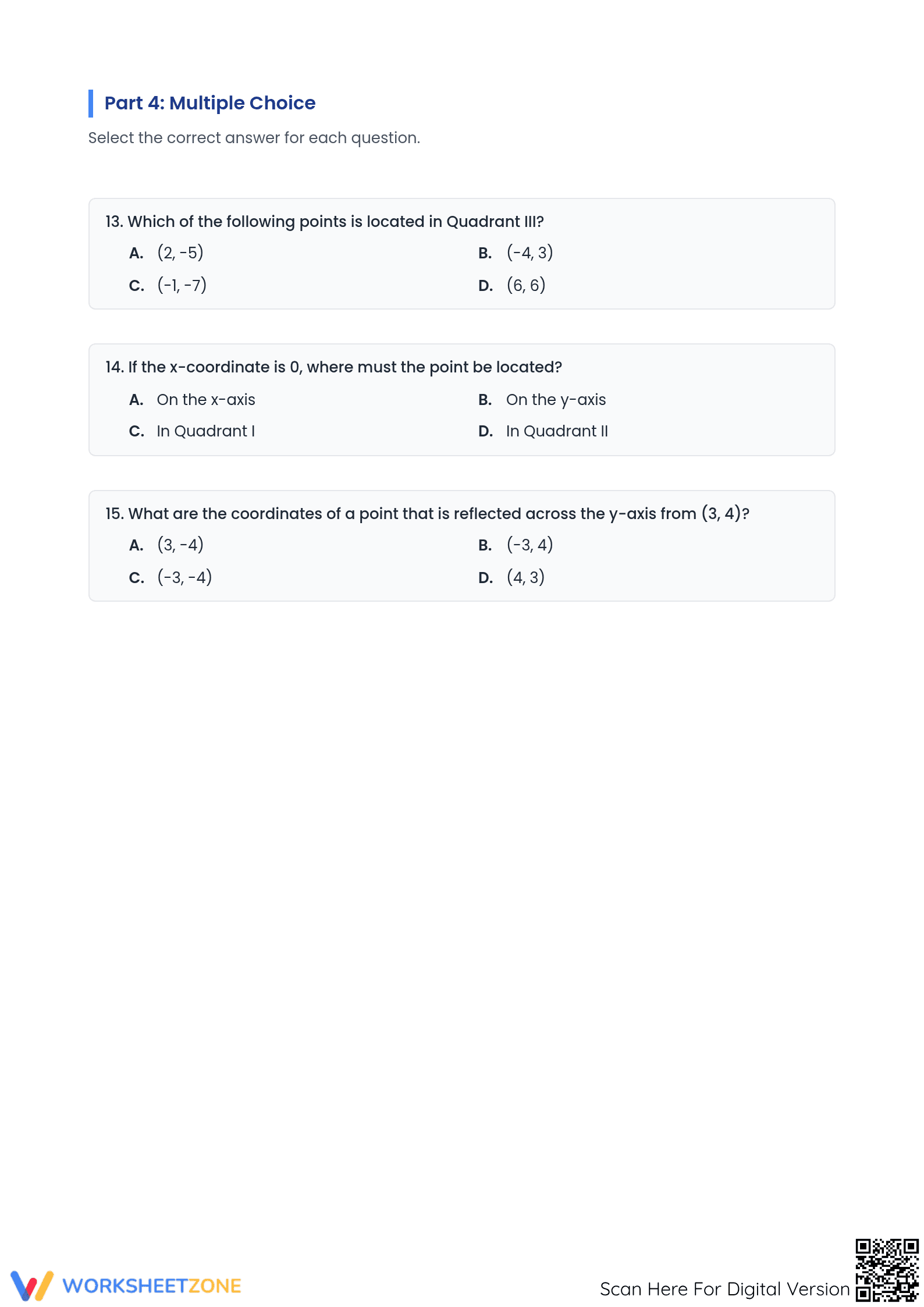 Printable Coordinates Practice Worksheet | Grade 5 Math - Page 3
