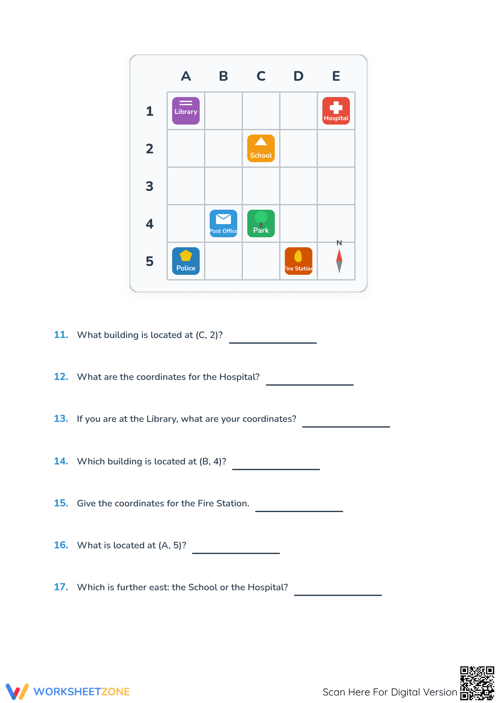 Essential Grade 4 Coordinate Grid & Location Worksheet - Page 3