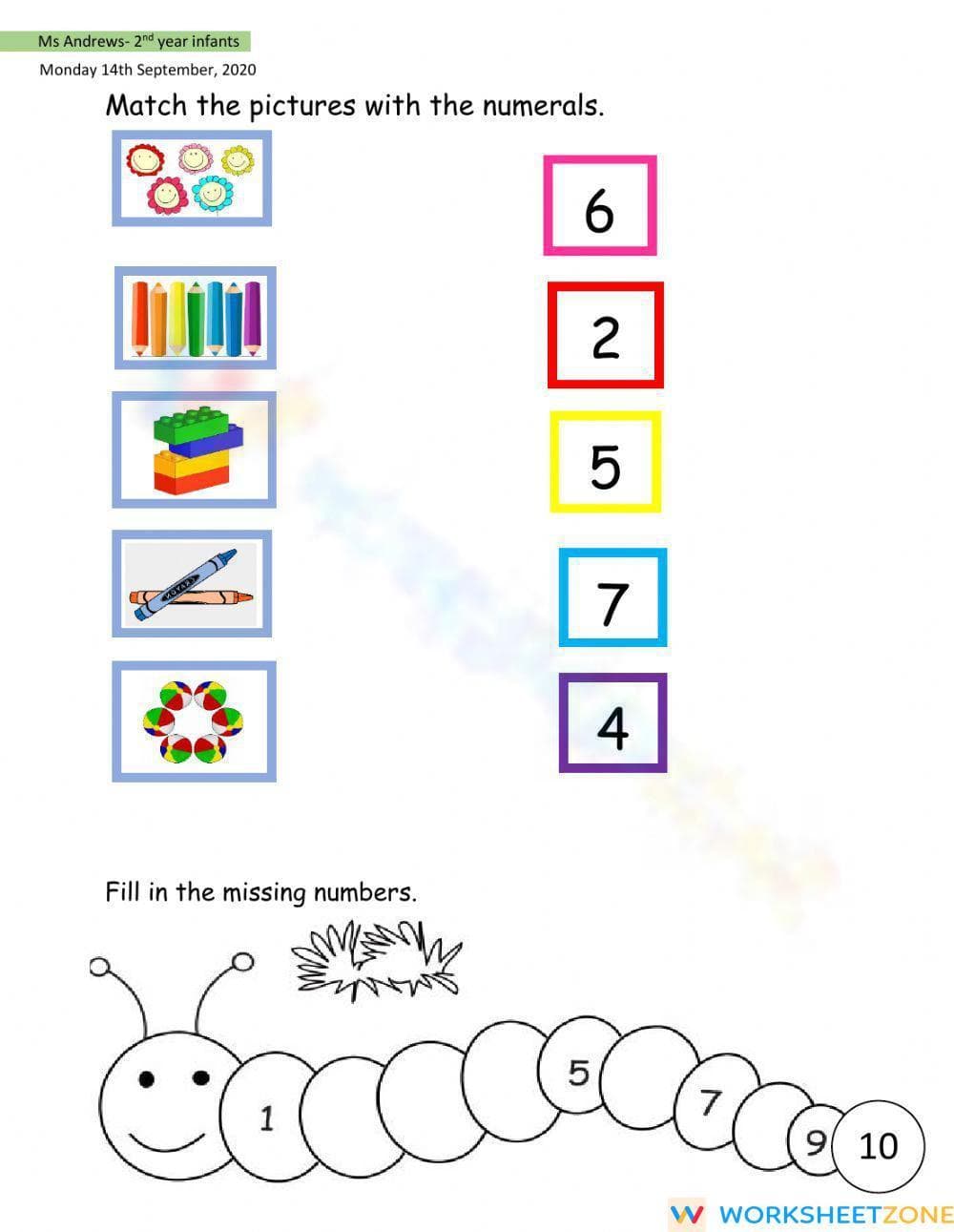Number Recognition Practice: Find the Numbers - Page 2