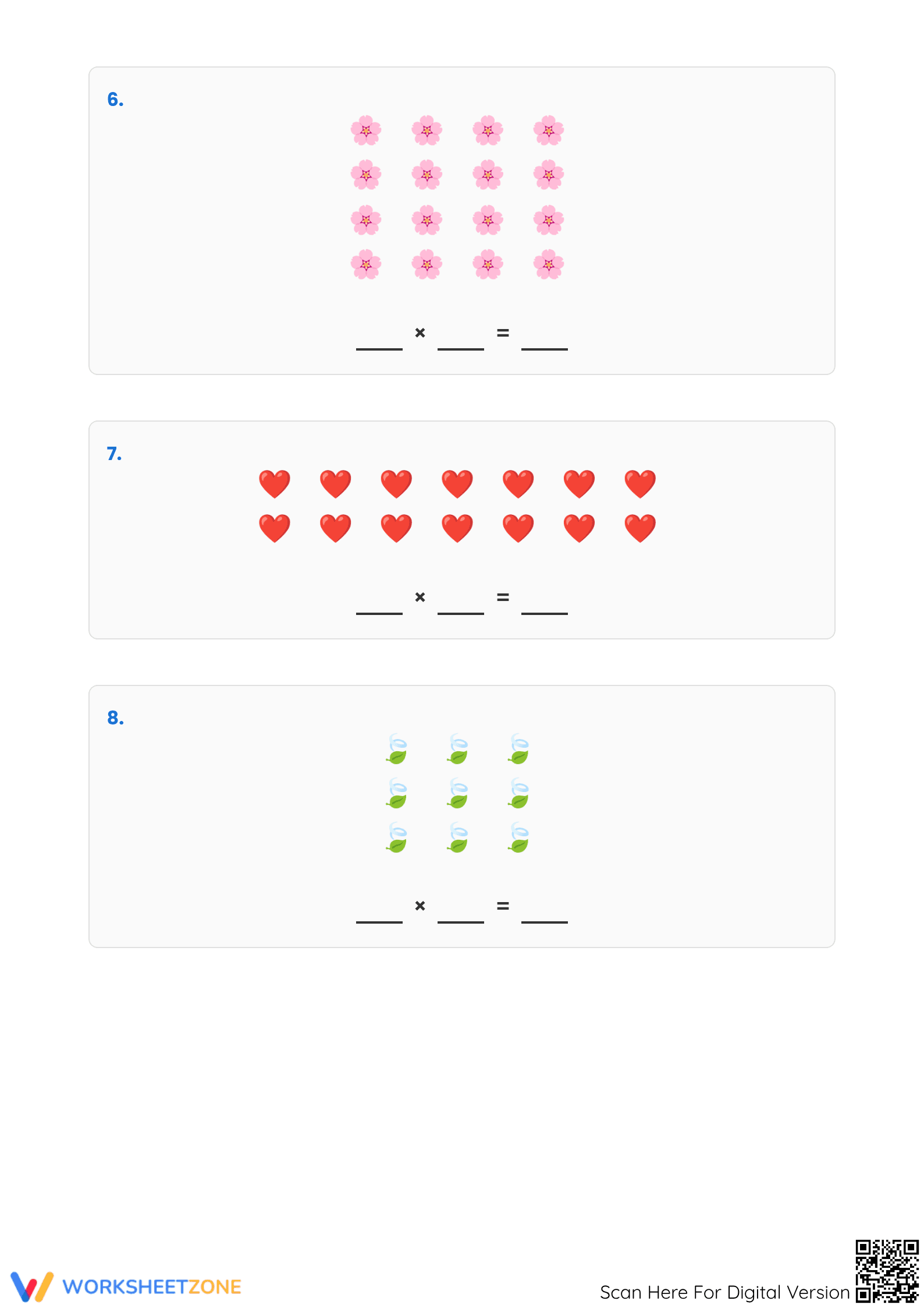 Essential Arrays Multiplication Worksheet | Grade 5-8 Math - Page 3