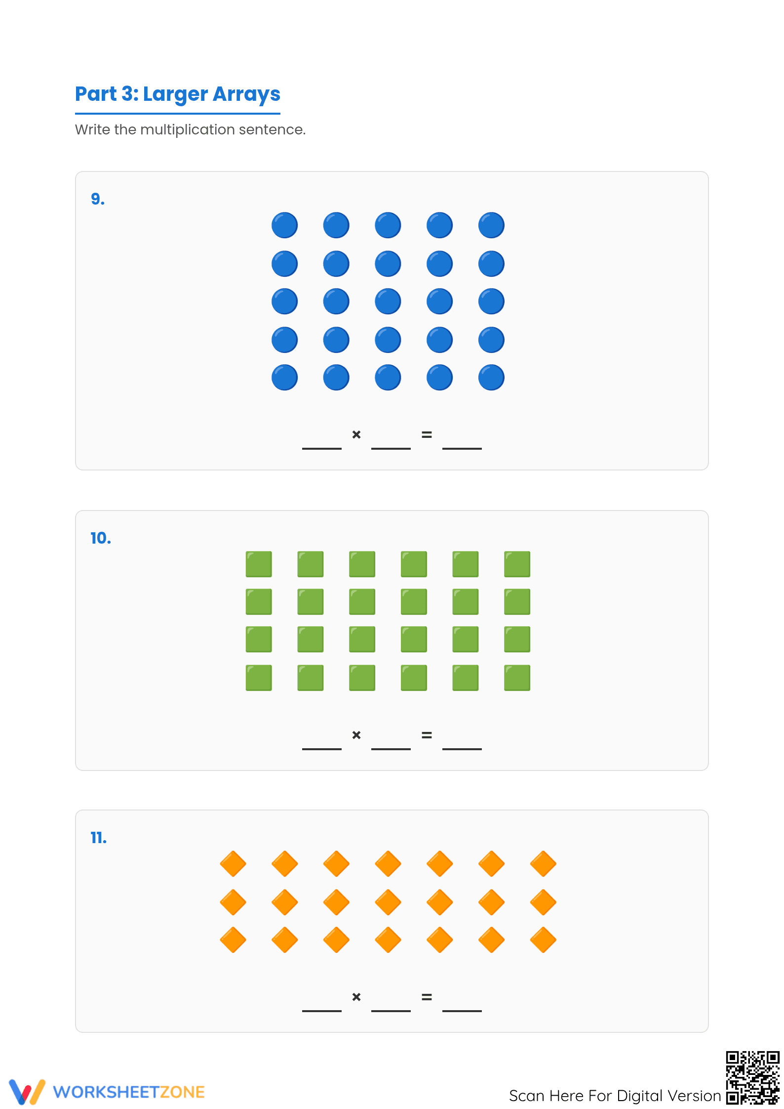 Essential Arrays Multiplication Worksheet | Grade 5-8 Math - Page 4