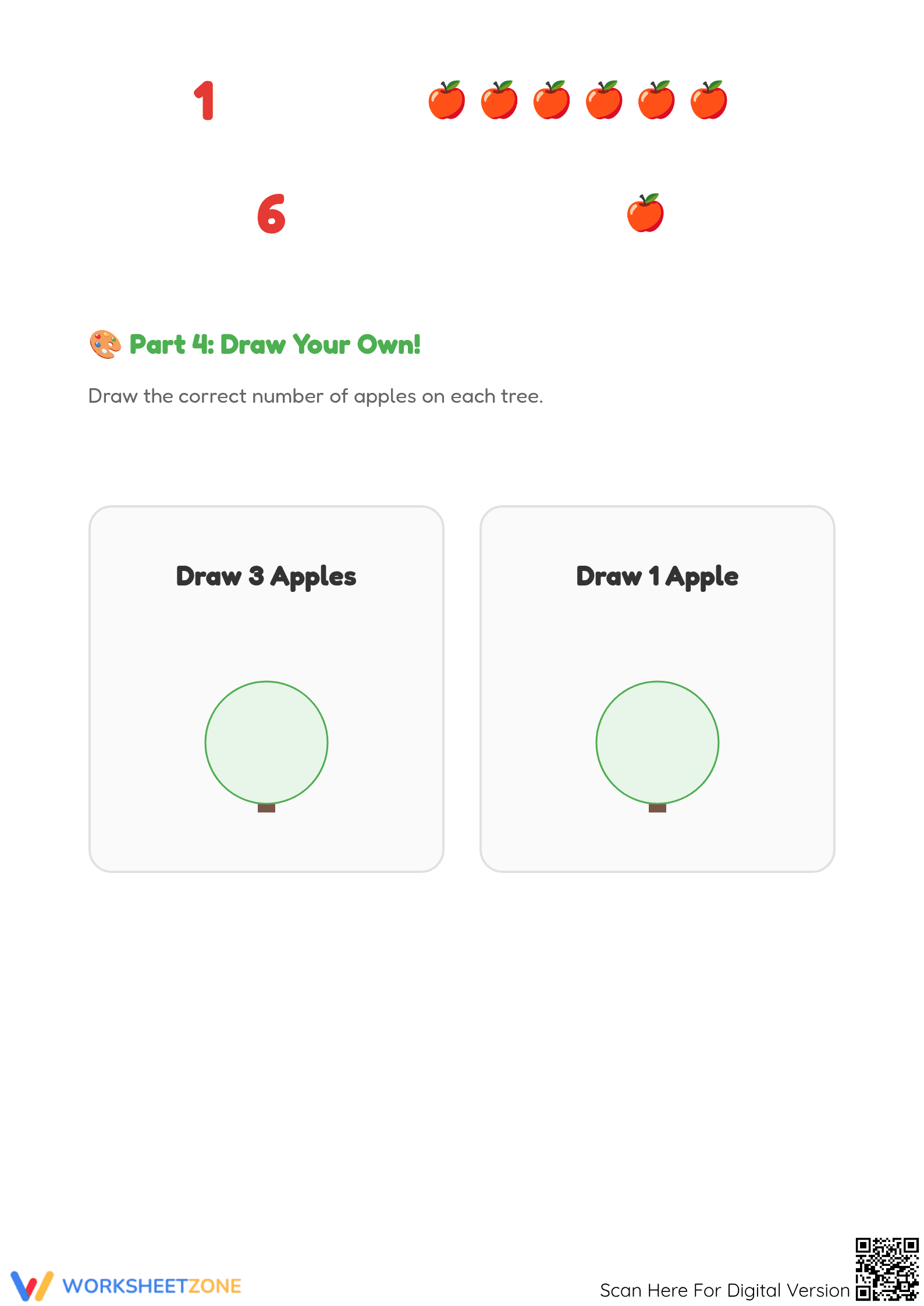 Numbers 1 to 6 — Printable No-Prep Counting Worksheet - Page 4