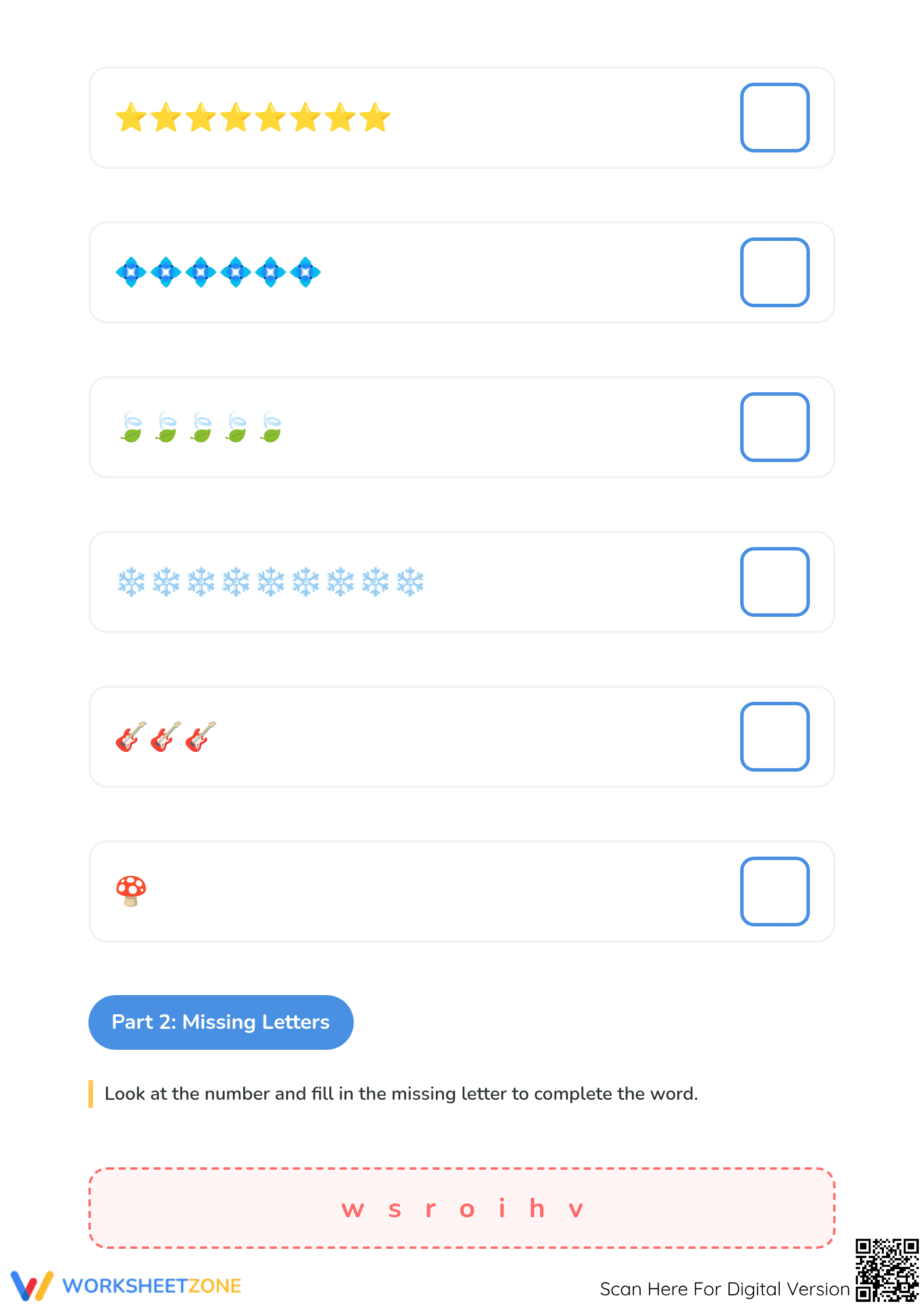 Counting and Spelling Fun Worksheet | Grade K Essential - Page 2