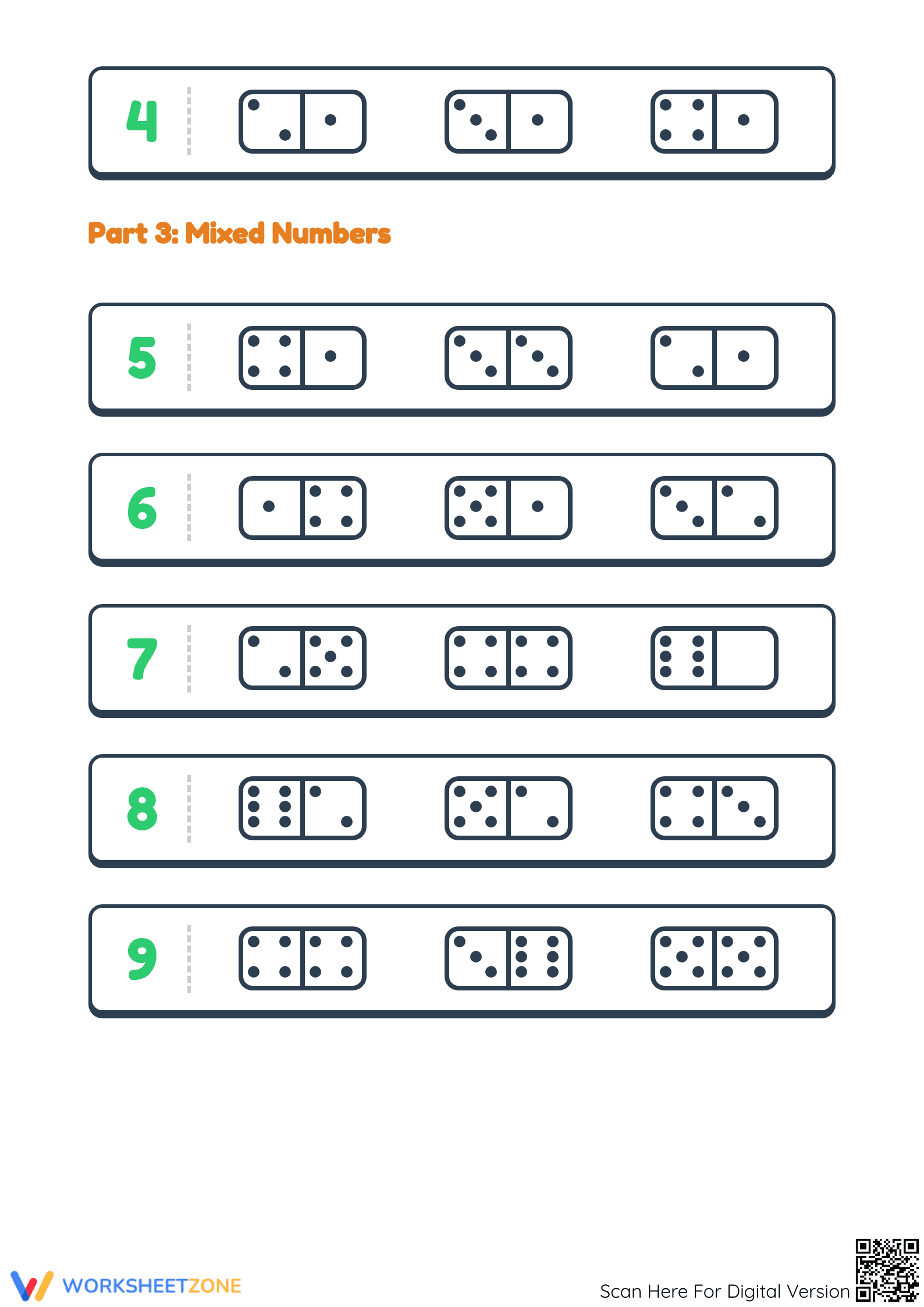 Printable Domino Dots Counting Worksheet | Preschool Math - Page 3
