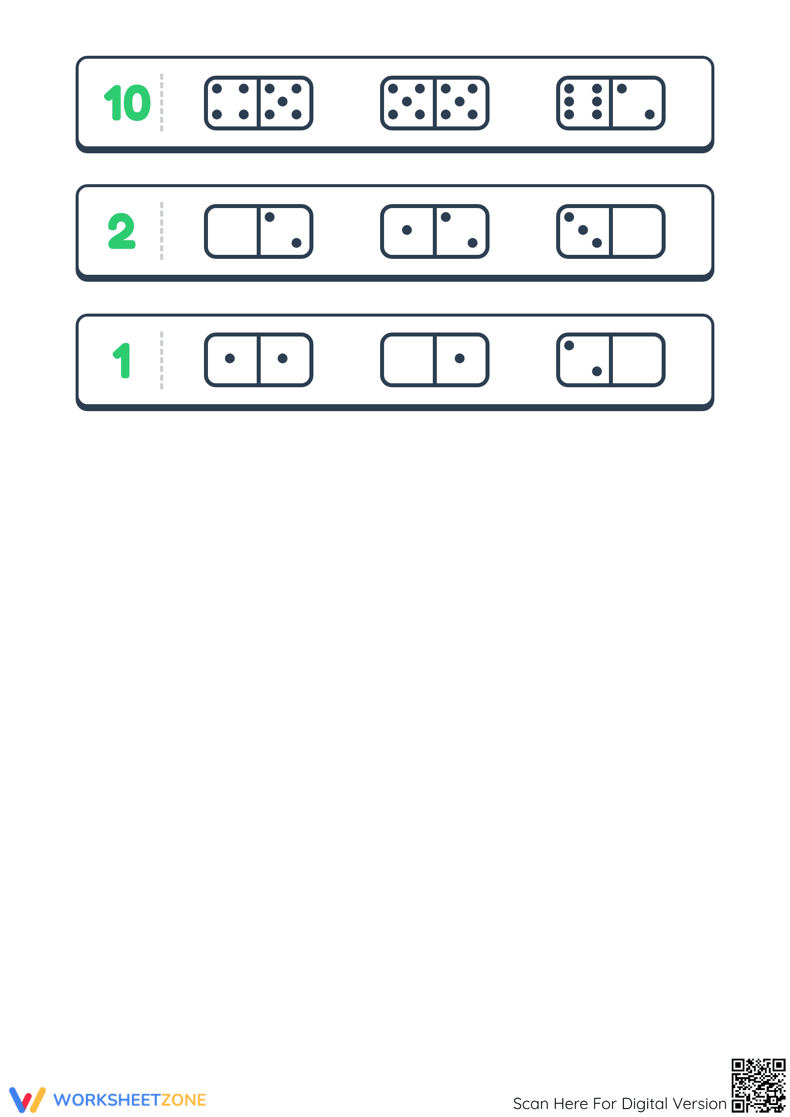 Printable Domino Dots Counting Worksheet | Preschool Math - Page 4
