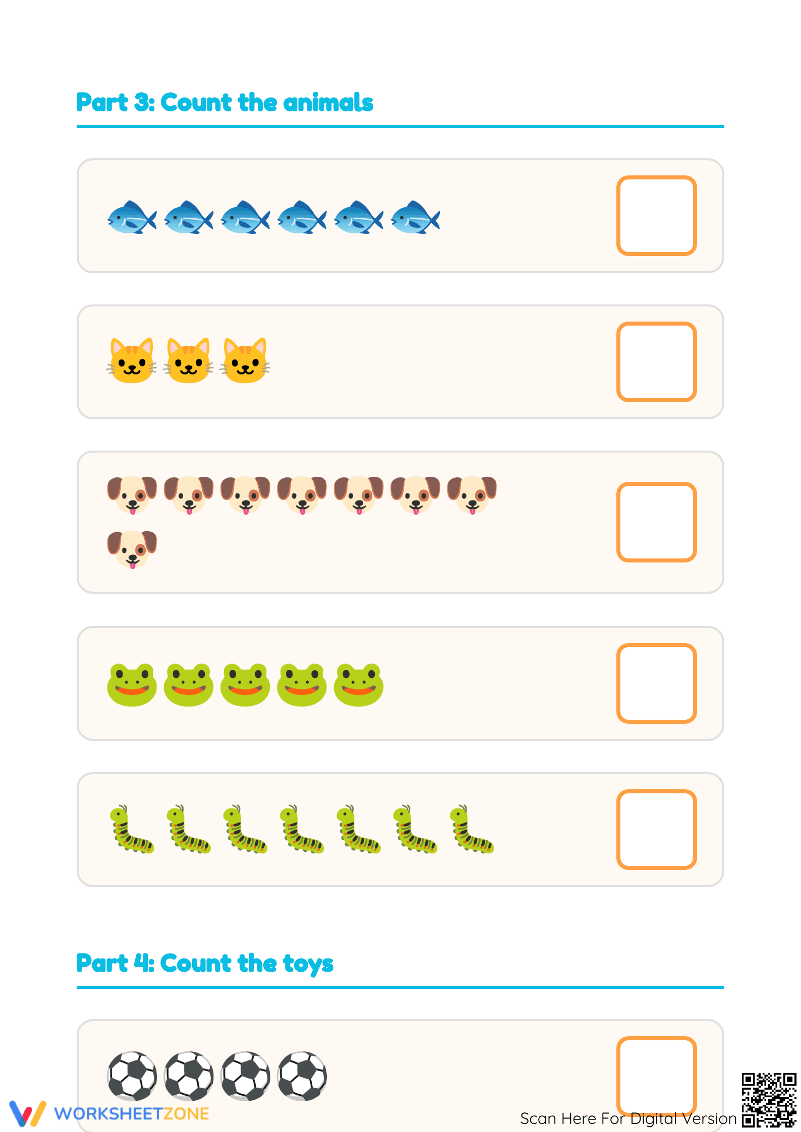 Essential Count and Write Numbers Worksheet | Kindergarten - Page 3