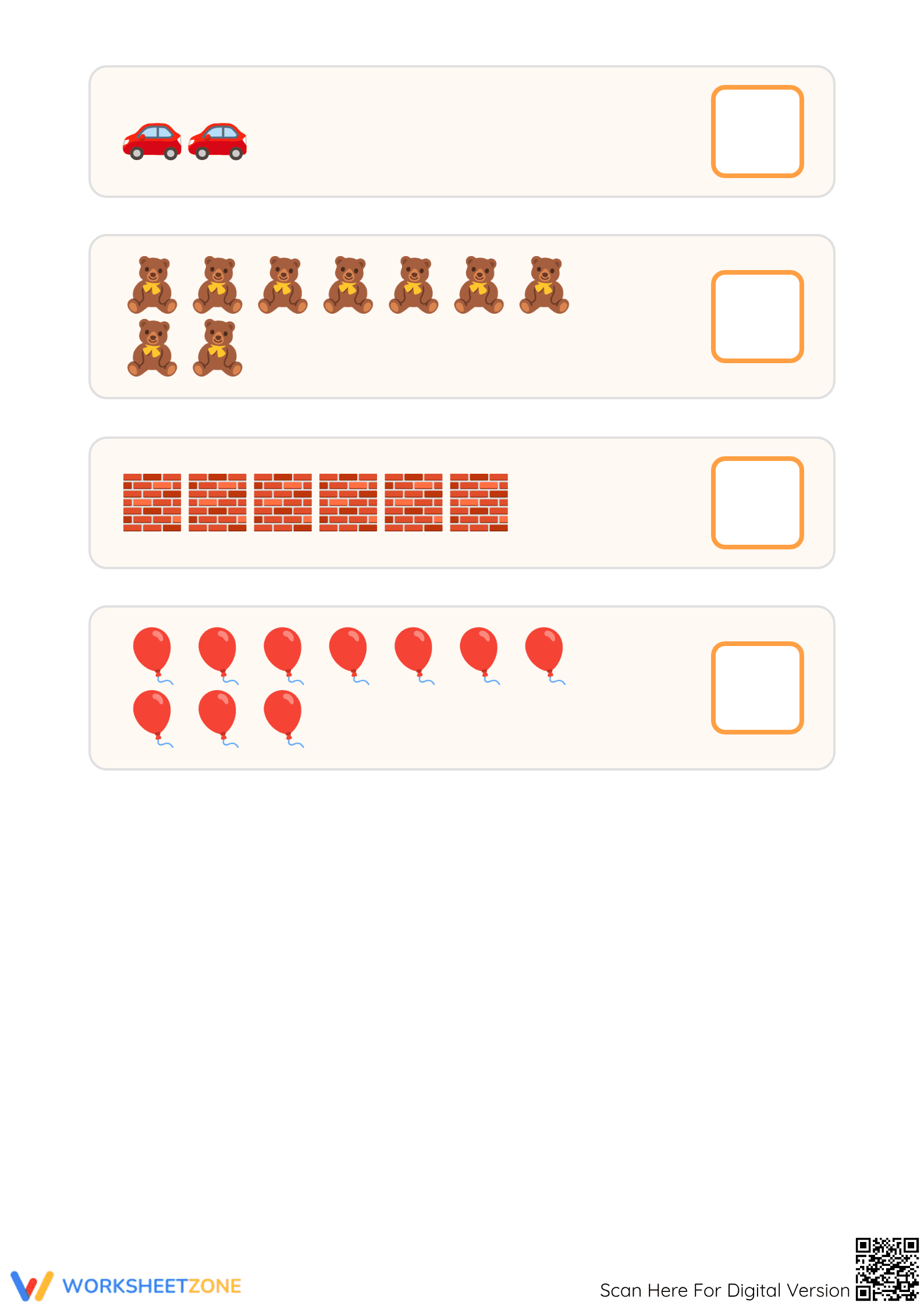 Essential Count and Write Numbers Worksheet | Kindergarten - Page 4