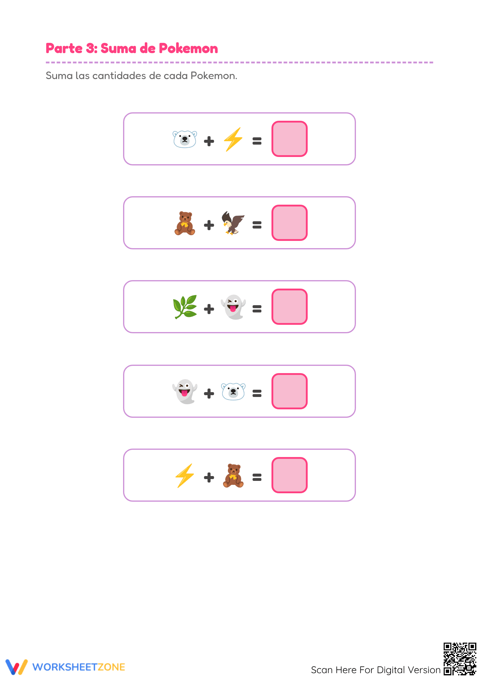 Printable Counting Pokemon Worksheet | Grade 1 Math - Page 3
