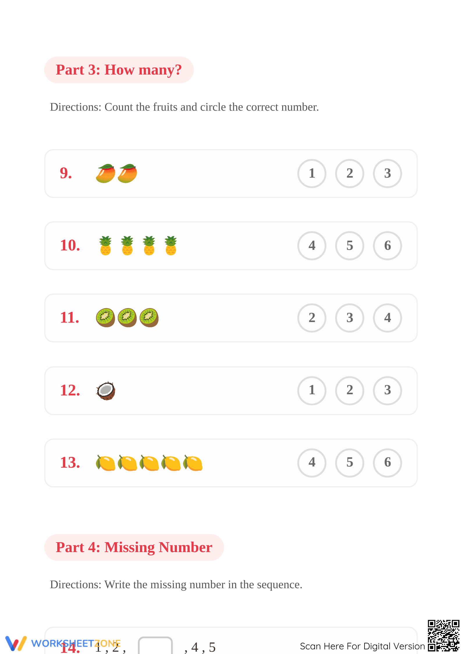 Number 123 Counting Worksheet | Grade Preschool Ready - Page 3