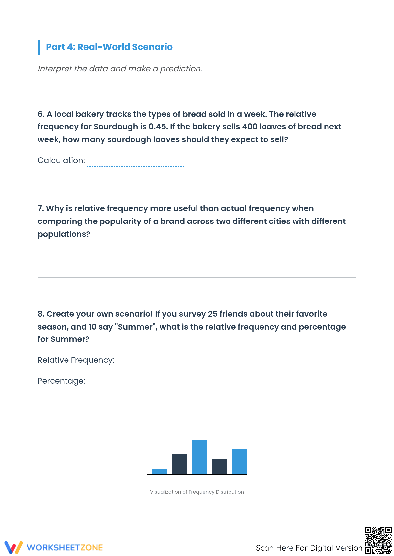 Essential Relative Frequency Worksheet | Grade 8 Math - Page 4