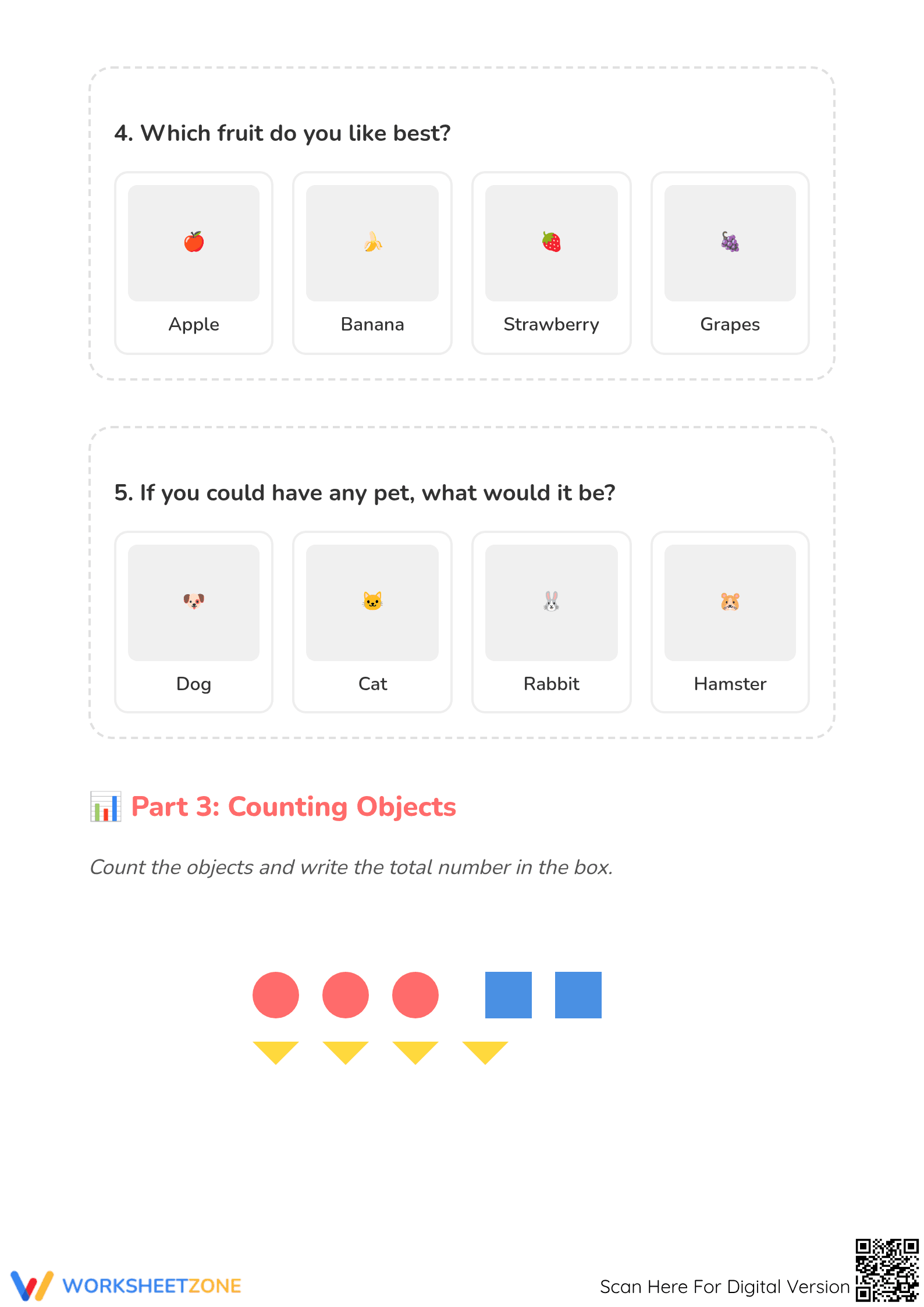 Printable Data Collection Worksheet | Grades K-2 Math - Page 3