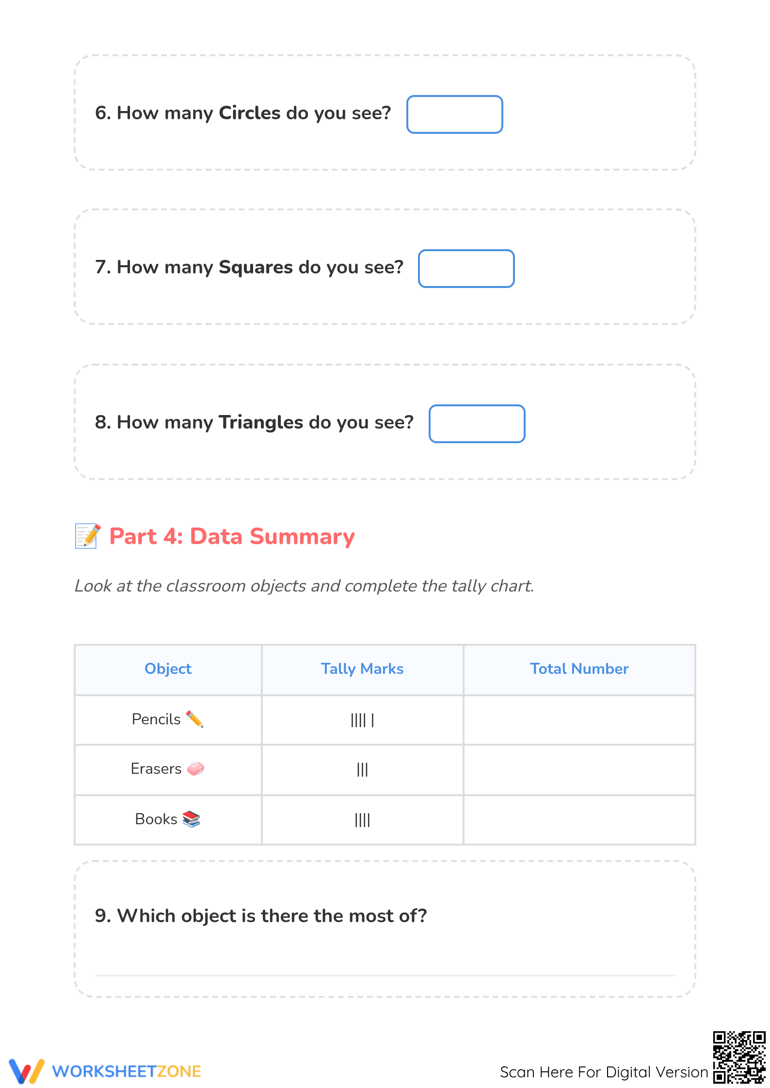 Printable Data Collection Worksheet | Grades K-2 Math - Page 4