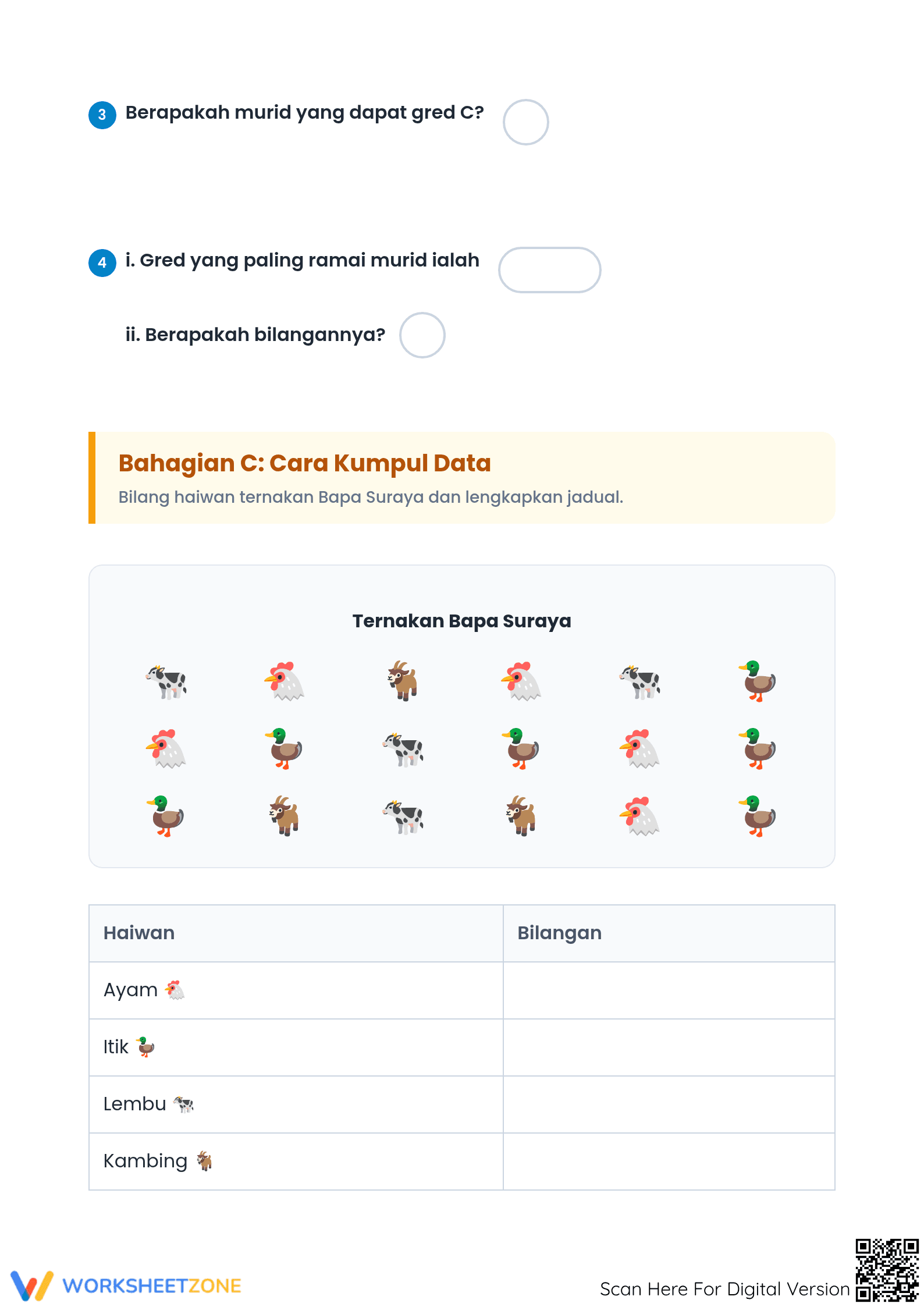 Bar Chart Interpretation Worksheet | Grade 2-4 Essential - Page 3