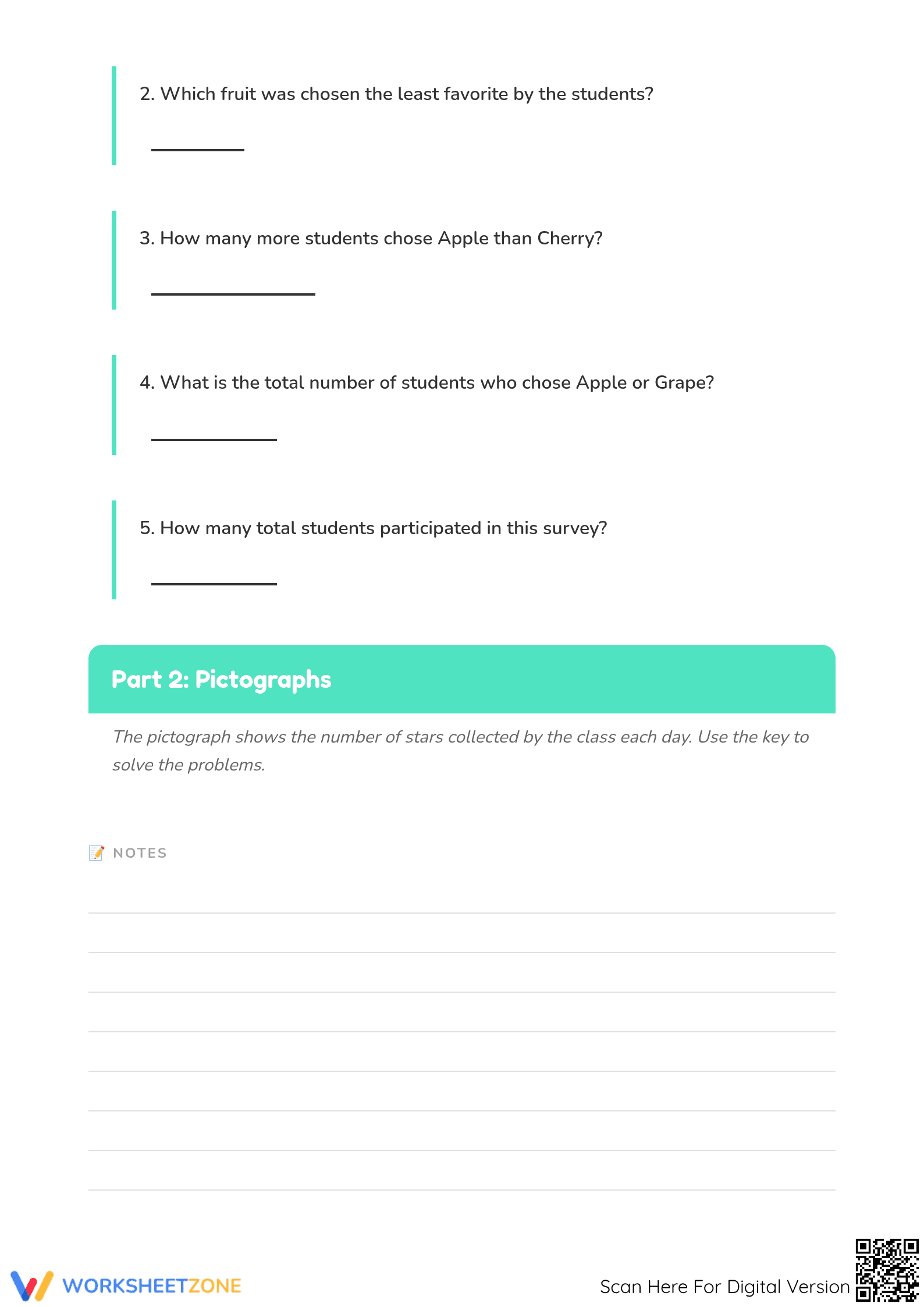 2.MD.D.10 Worksheet: Essential Data Analysis — Grade 2 - Page 2
