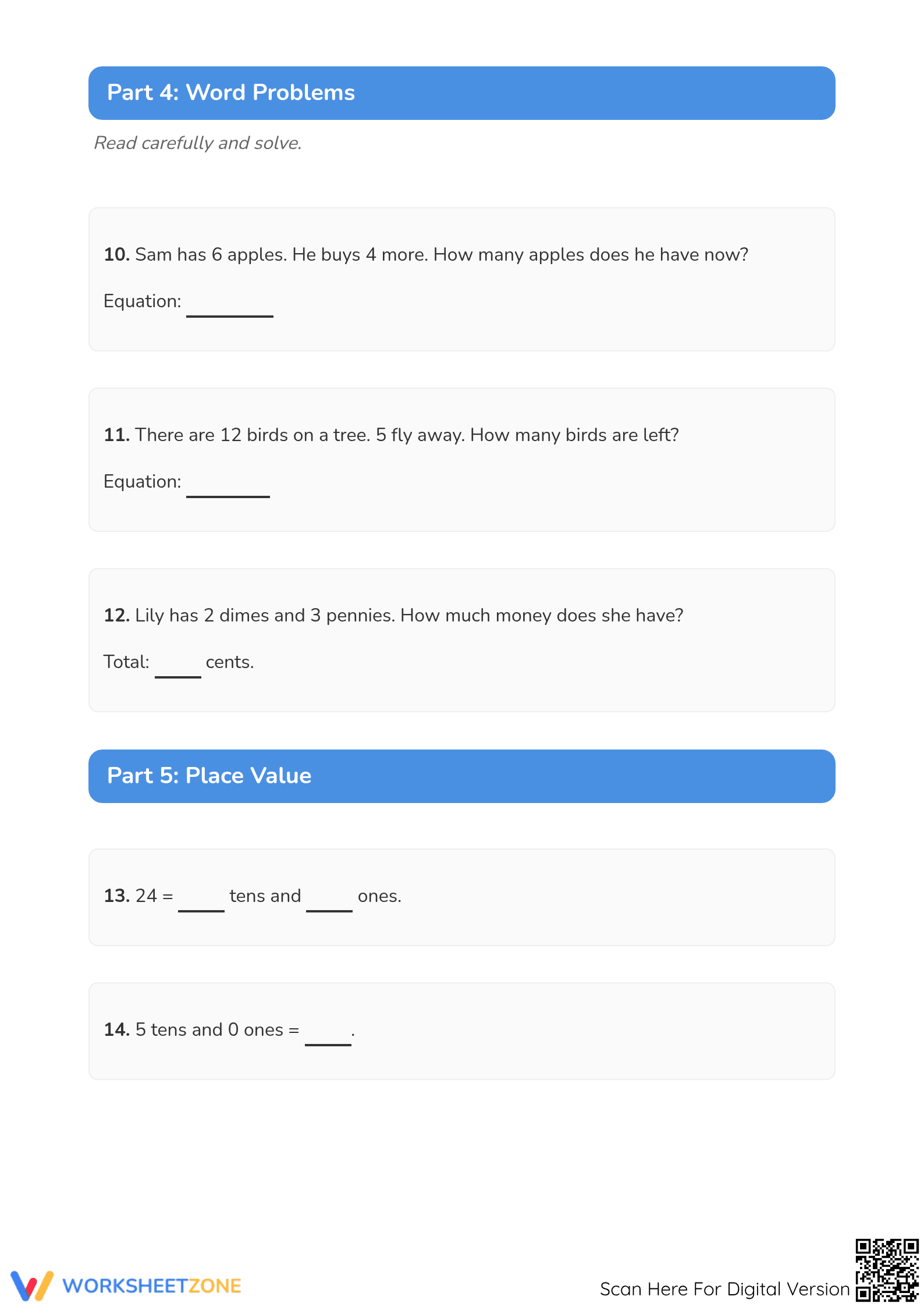 Grade 1 Data — Complete No-Prep Worksheet Packet - Page 3