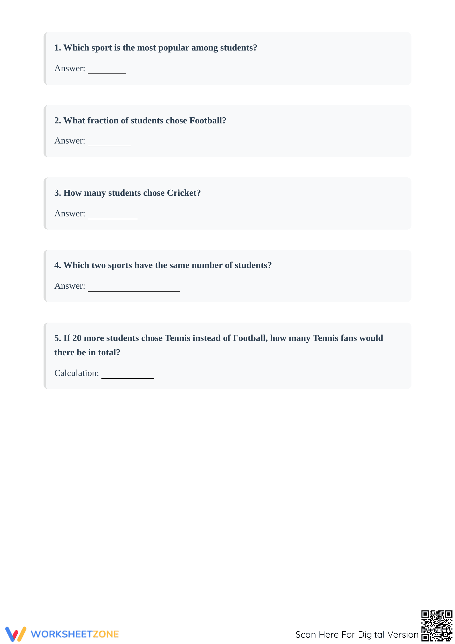 Printable Data Handling Worksheet | Grade 4 Charts & Graphs - Page 4