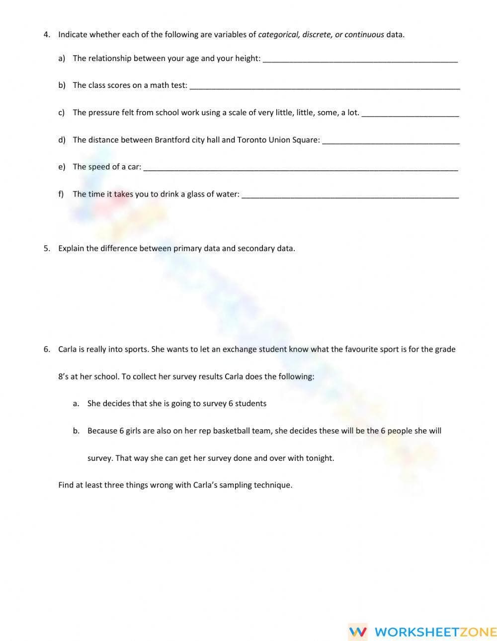 Essential Grade 8 Data Analysis & Statistics Worksheet - Page 3