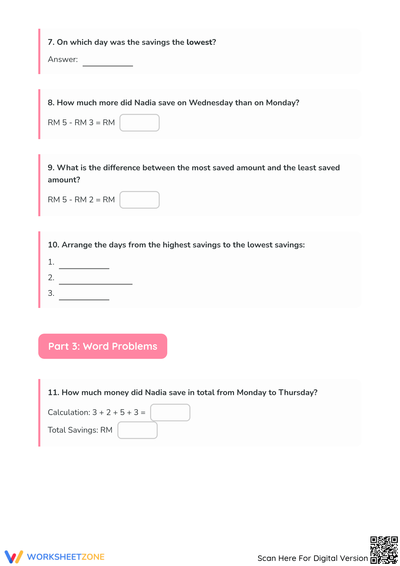Grade 2 Data — Printable Pictograph Worksheet - Page 3