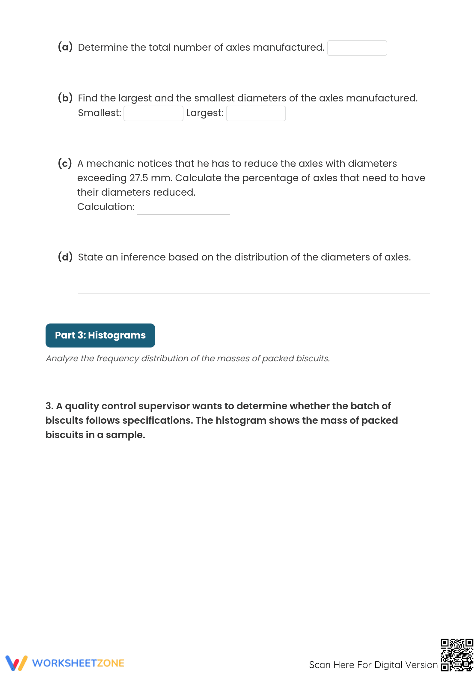 Essential Data & Histograms Worksheet | Grades 8-10 Math - Page 3