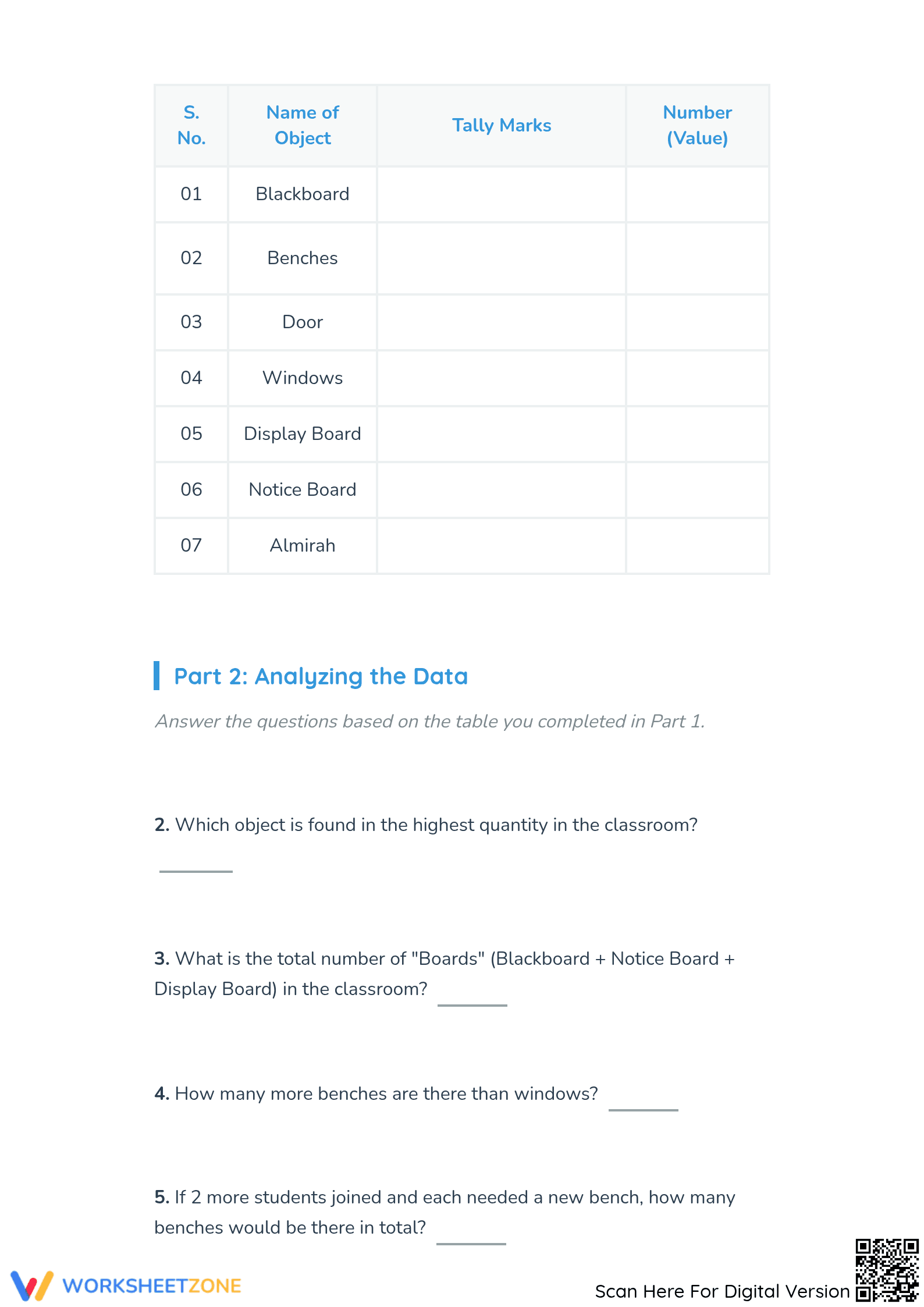 Grade 4 Data Handling — Printable No-Prep Worksheet - Page 2