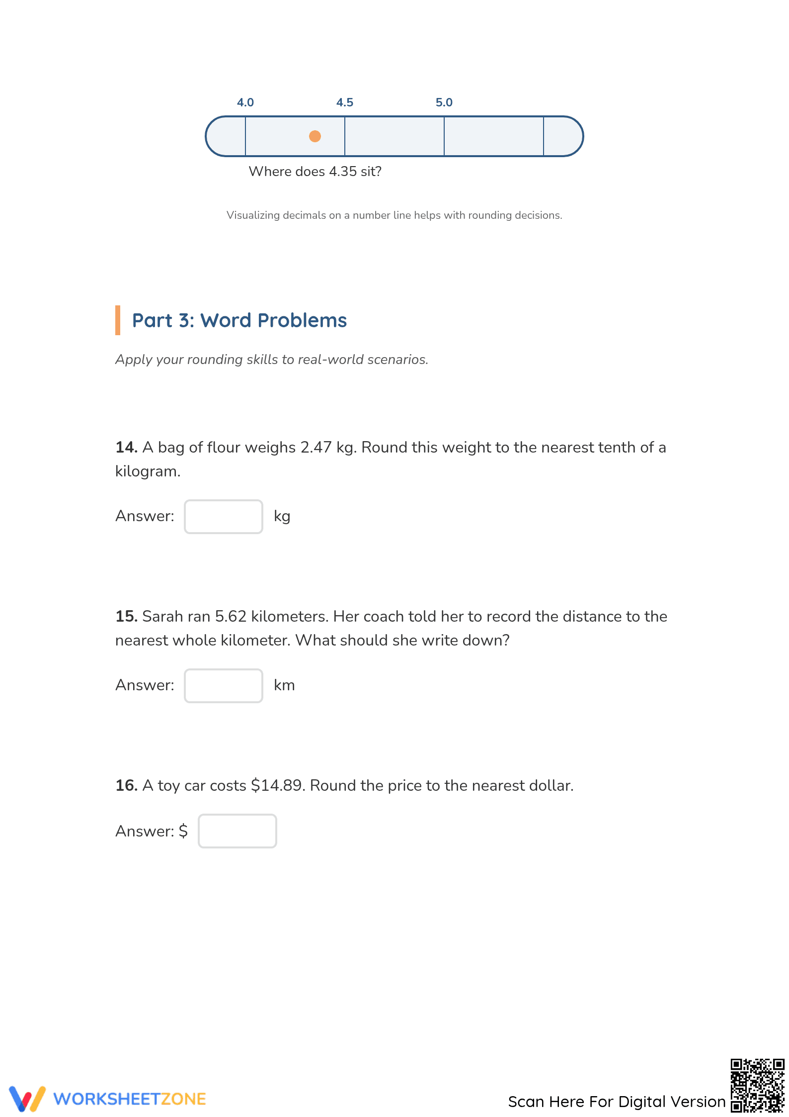 Grade 4 Decimals — Complete No-Prep Worksheet Packet - Page 3