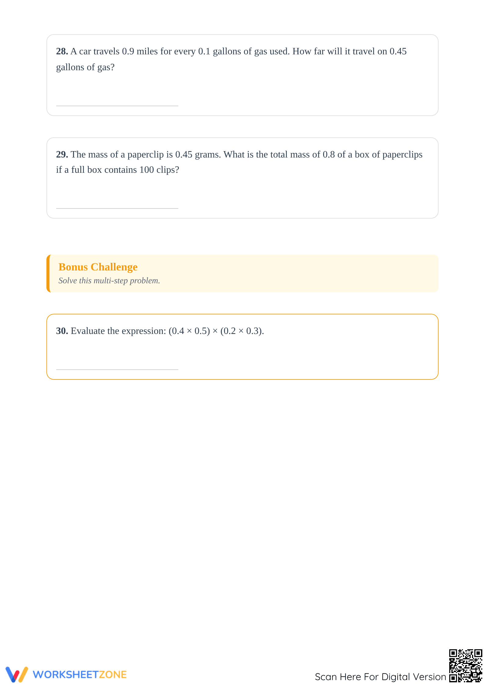 Printable Multiplying Decimals Worksheet | Grade 5 Math - Page 4