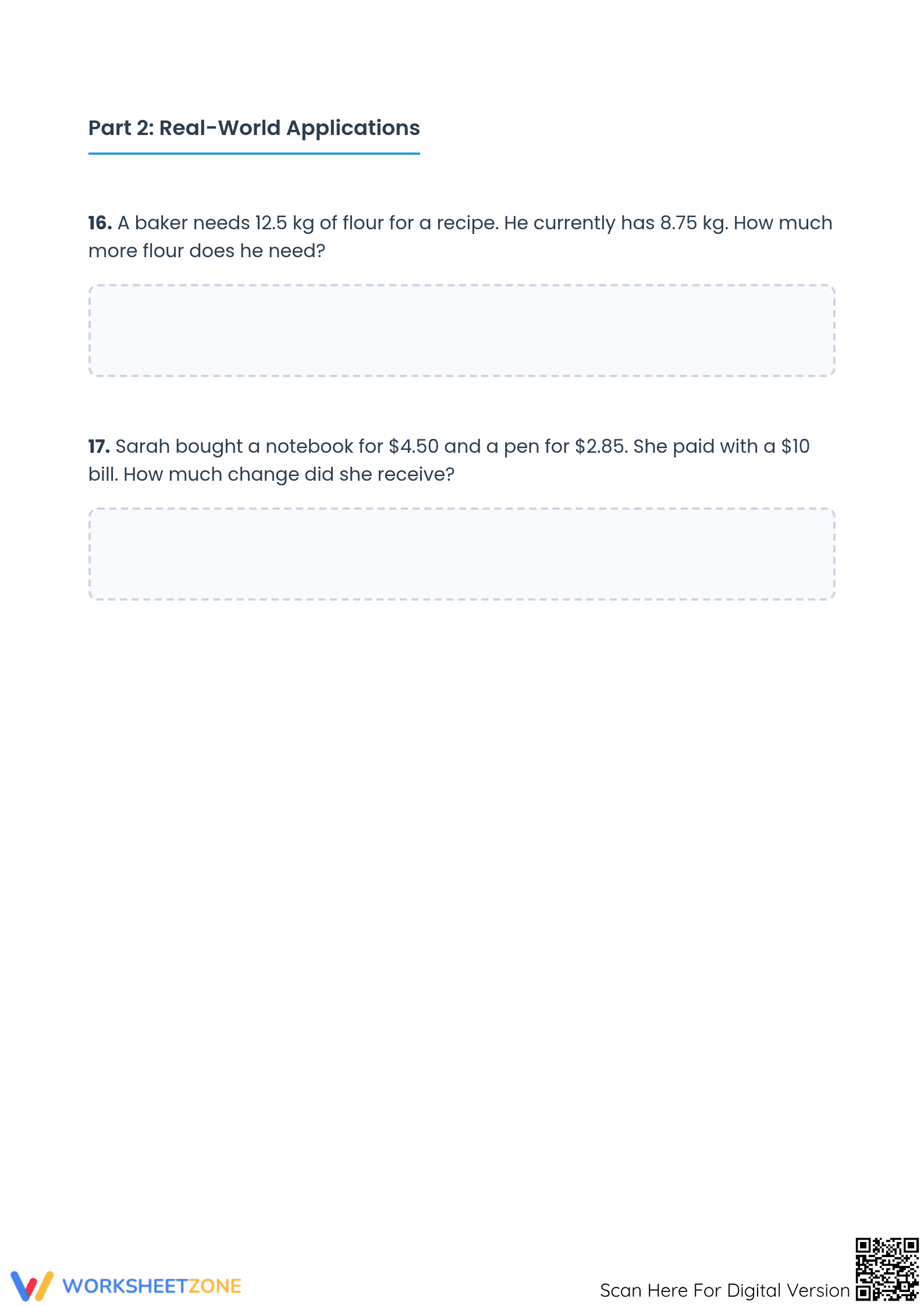 Grade 5 Decimals — Printable No-Prep Worksheet - Page 4