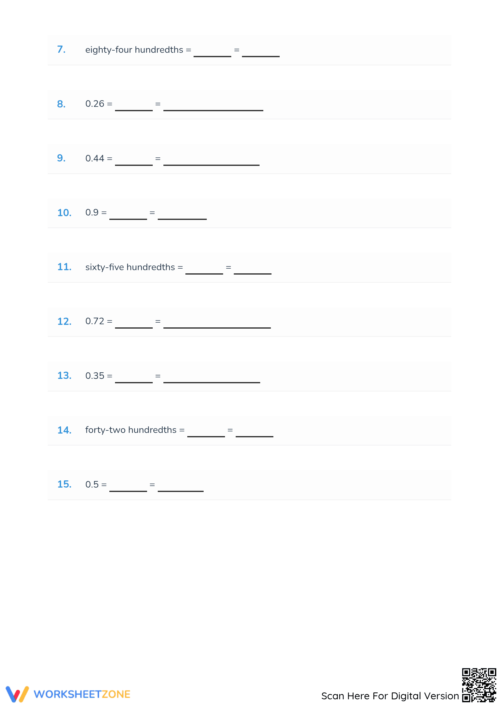 Understanding Decimals - Page 4