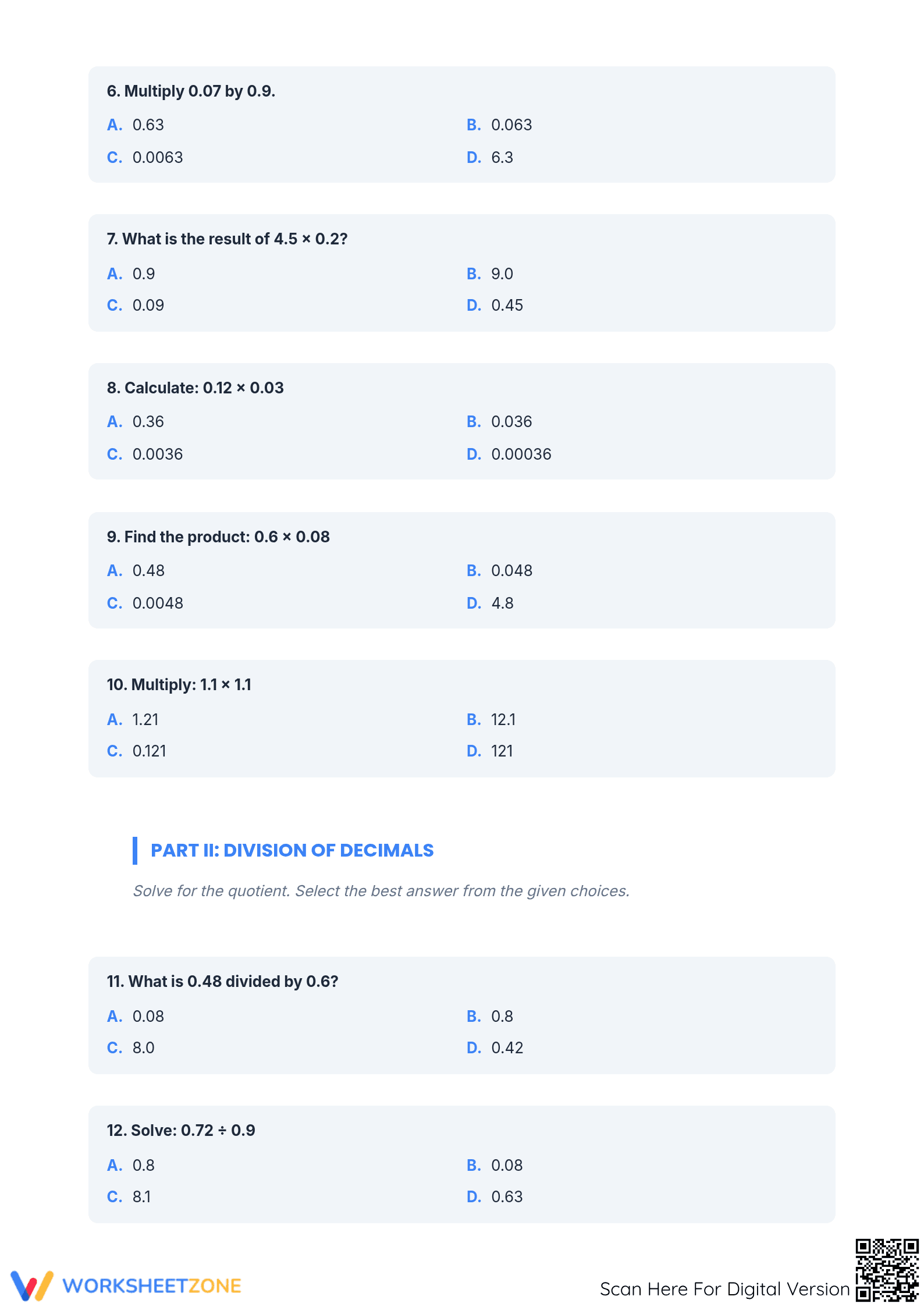Essential 5.NBT.B.7 Test: Decimal Operations — Grade 5 Ready - Page 2
