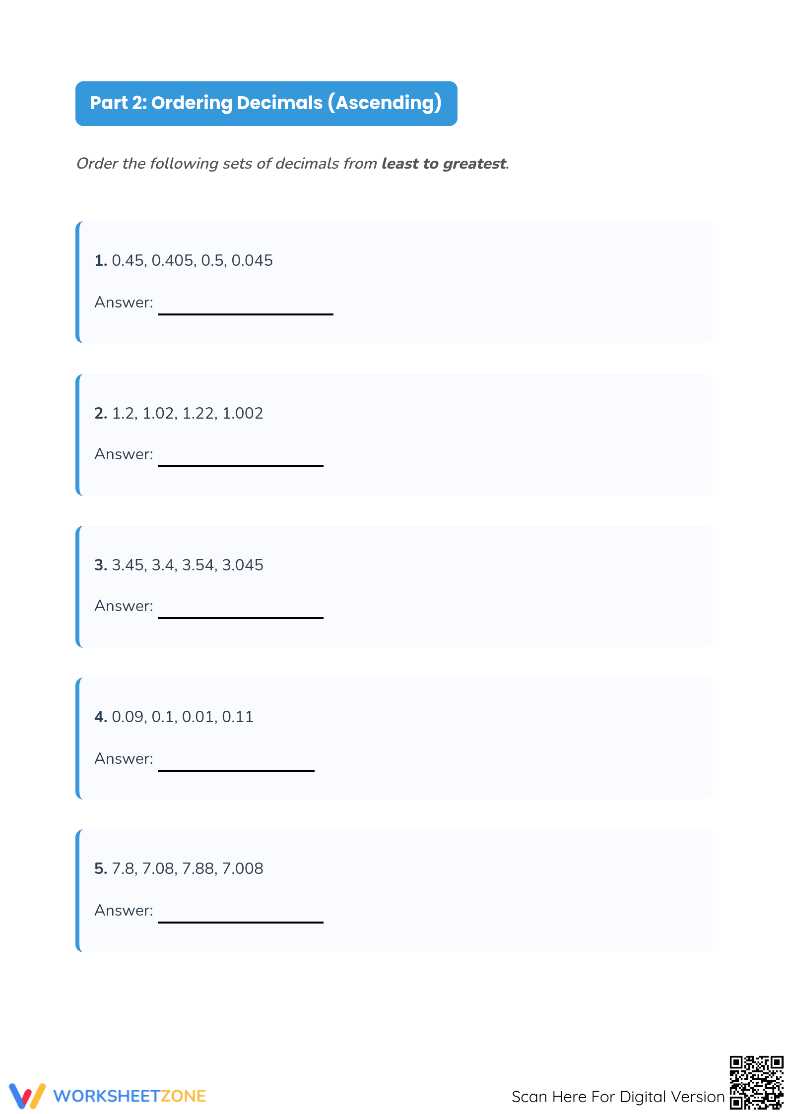 Printable Decimal Operations Worksheet | Grade 5 Math - Page 2