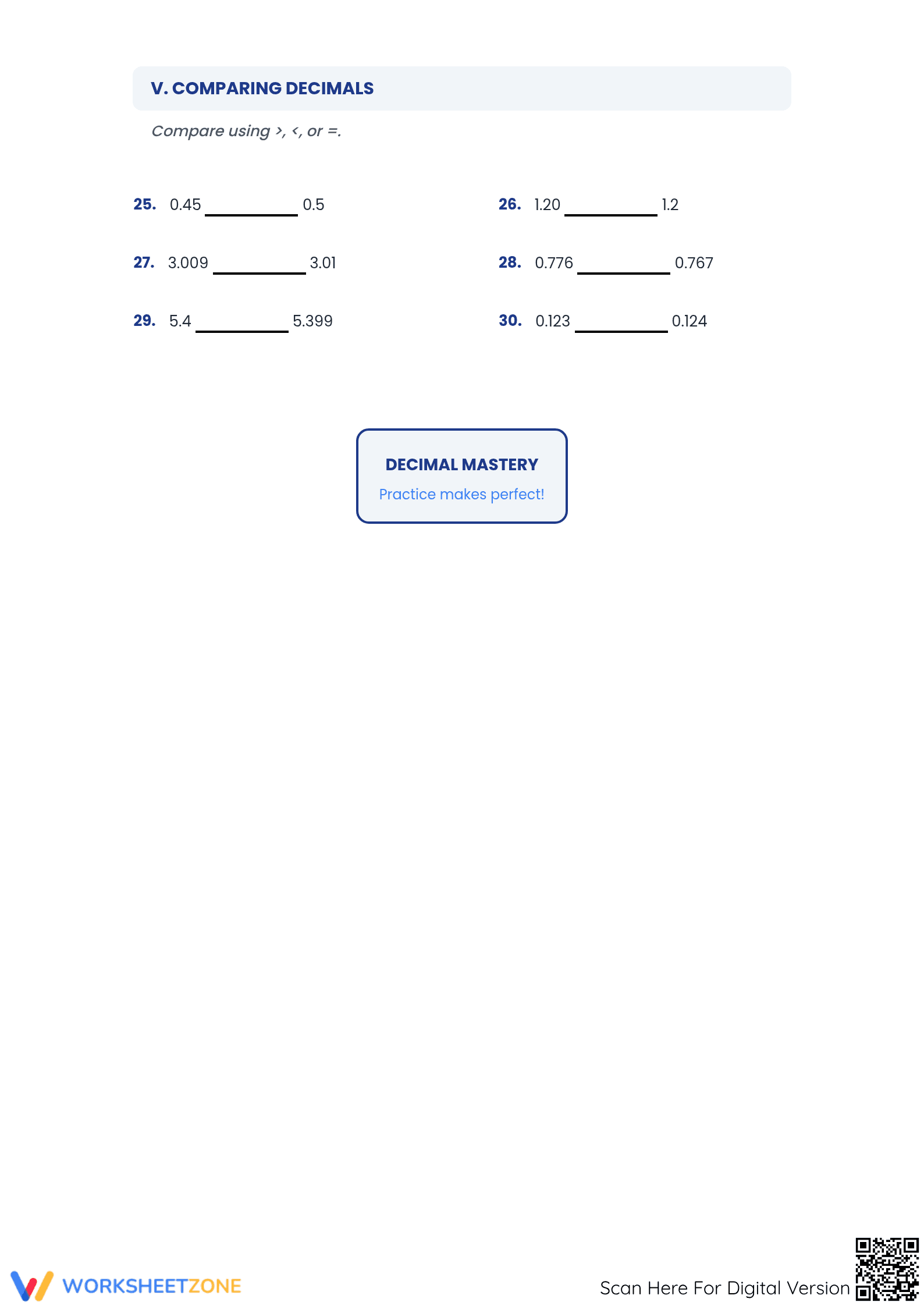 Grade 5 Decimals — Printable No-Prep Written Output Test - Page 5