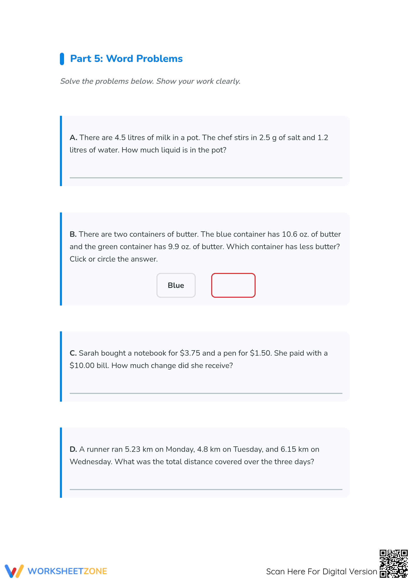 Essential Decimals Worksheet: Place Value, Add & Subtract - Page 4