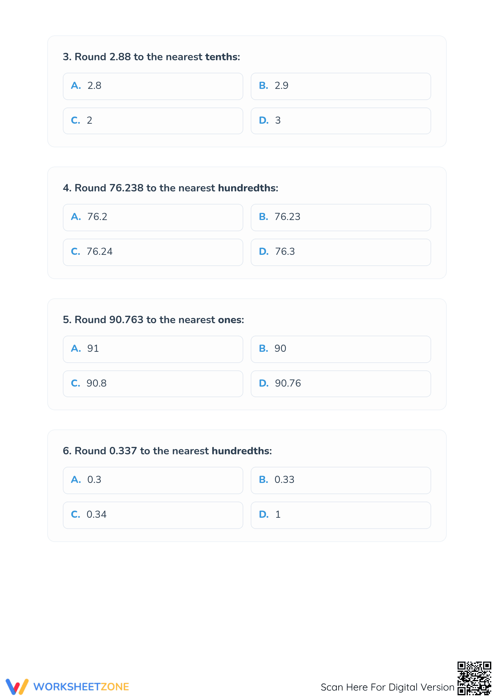 Printable Rounding Decimals Worksheet | Grade 5 Math Aligned - Page 2