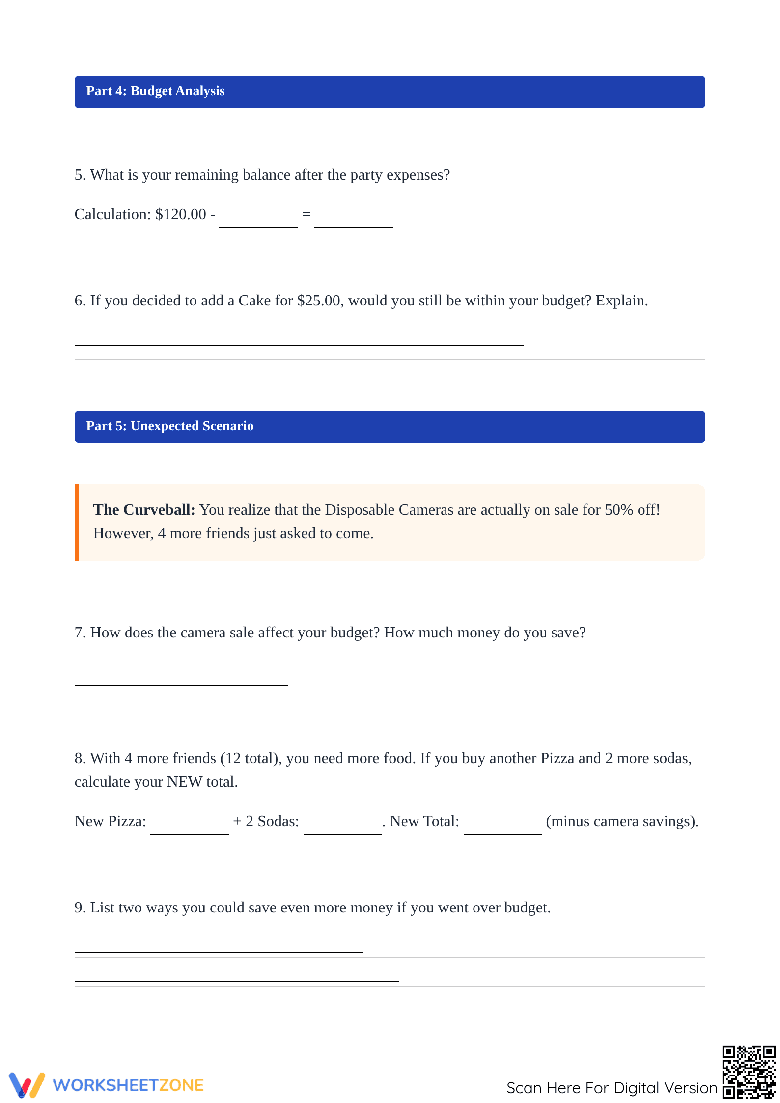 Grade 5-7 Shopping Budget: Essential No-Prep Workshop - Page 3