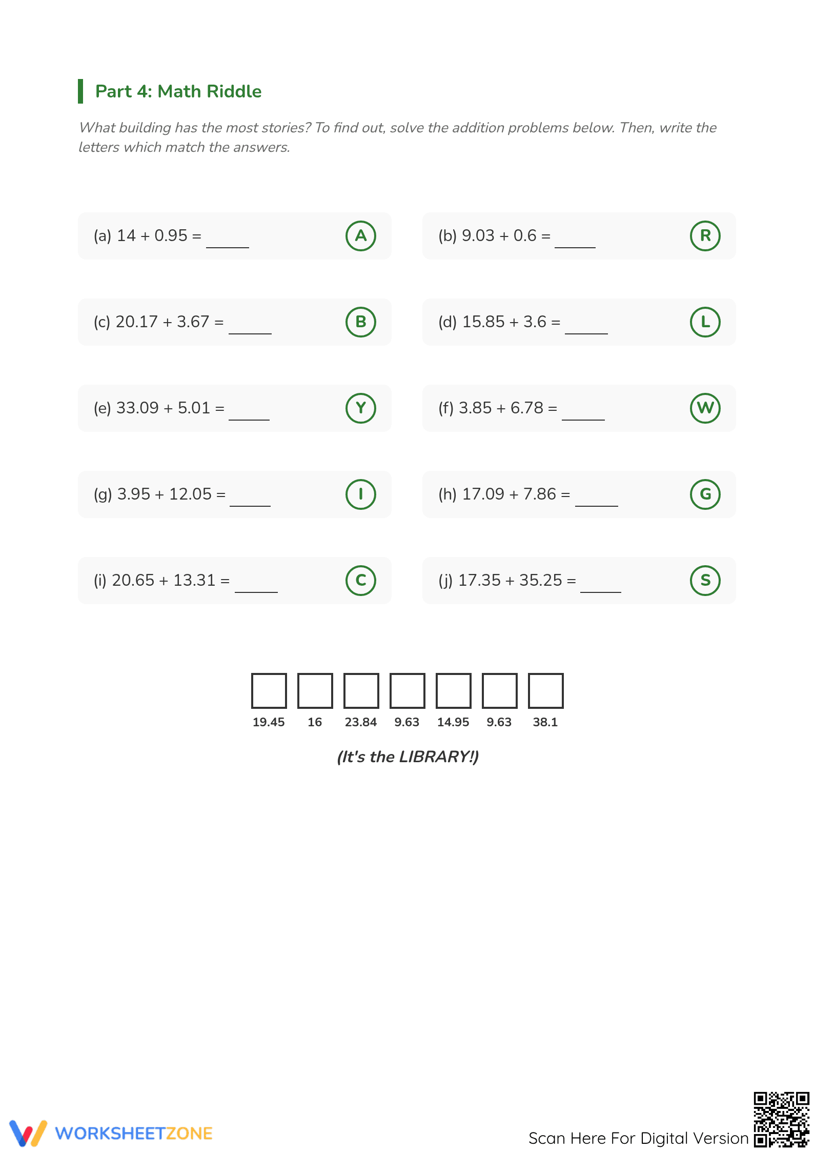 Essential Adding Decimals Worksheet | Grade 5 Math - Page 3