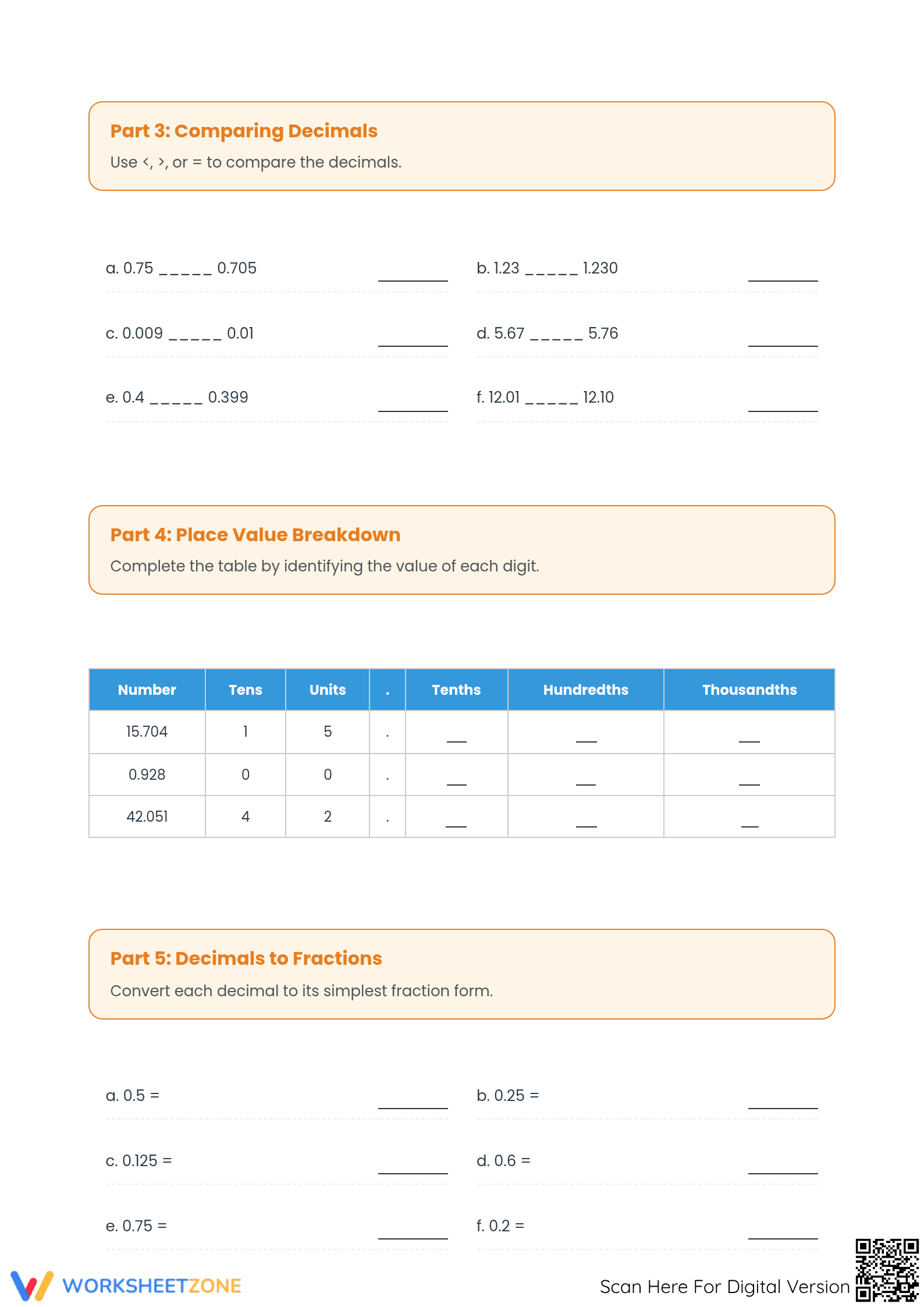 Essential Decimals Operations Worksheet | Grade 6 Aligned - Page 2