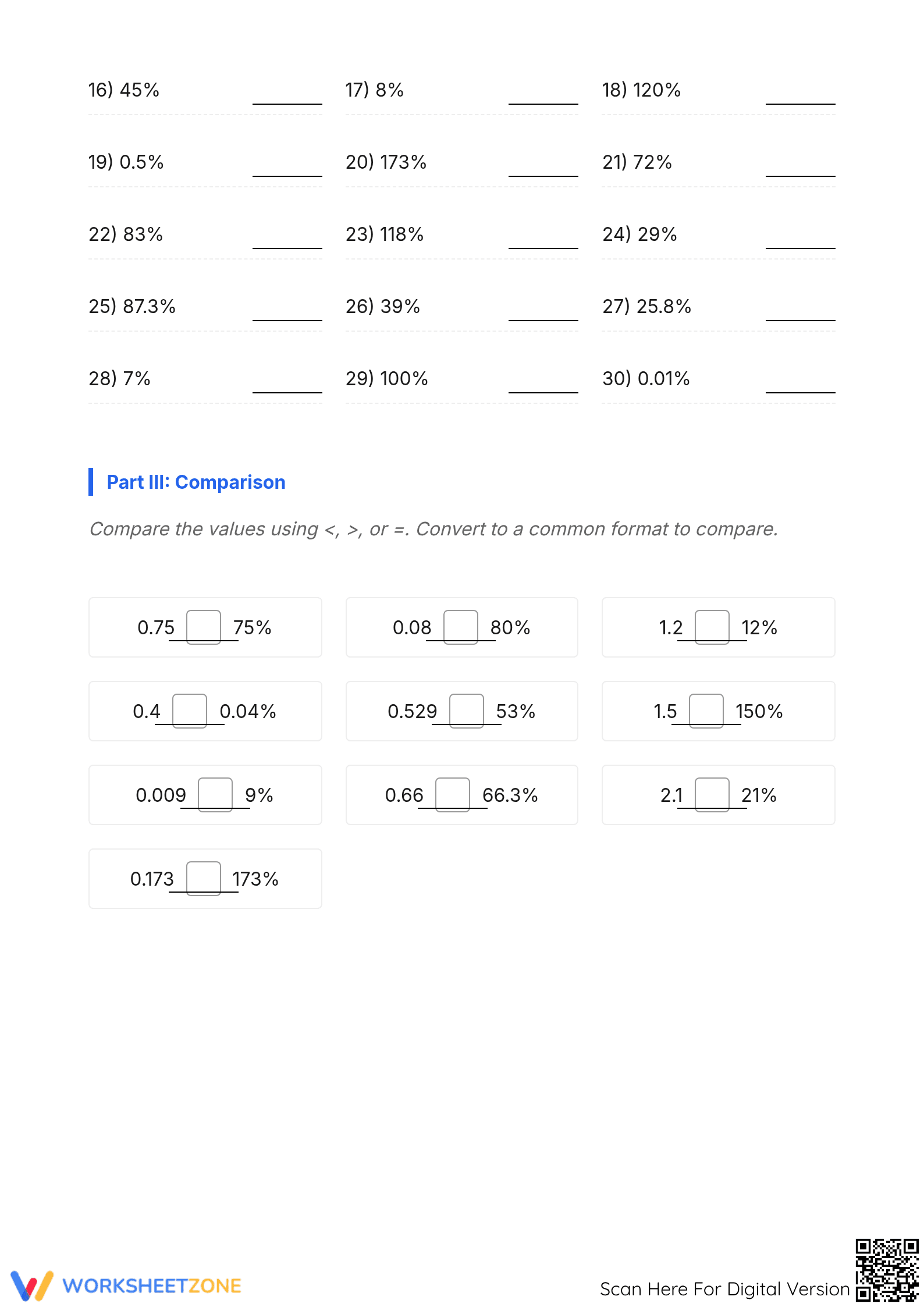 Decimal and Percents Practice | Grade 10 Essential Worksheet - Page 2