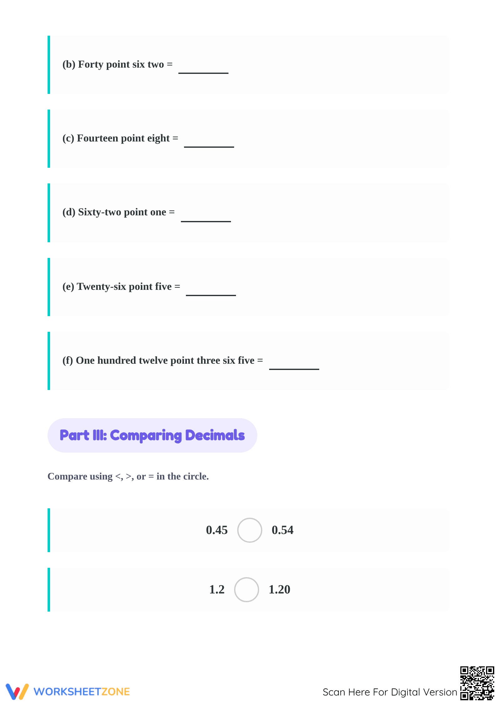 Essential Grade 4 Decimals: Place Value & Mental Math Practice - Page 2