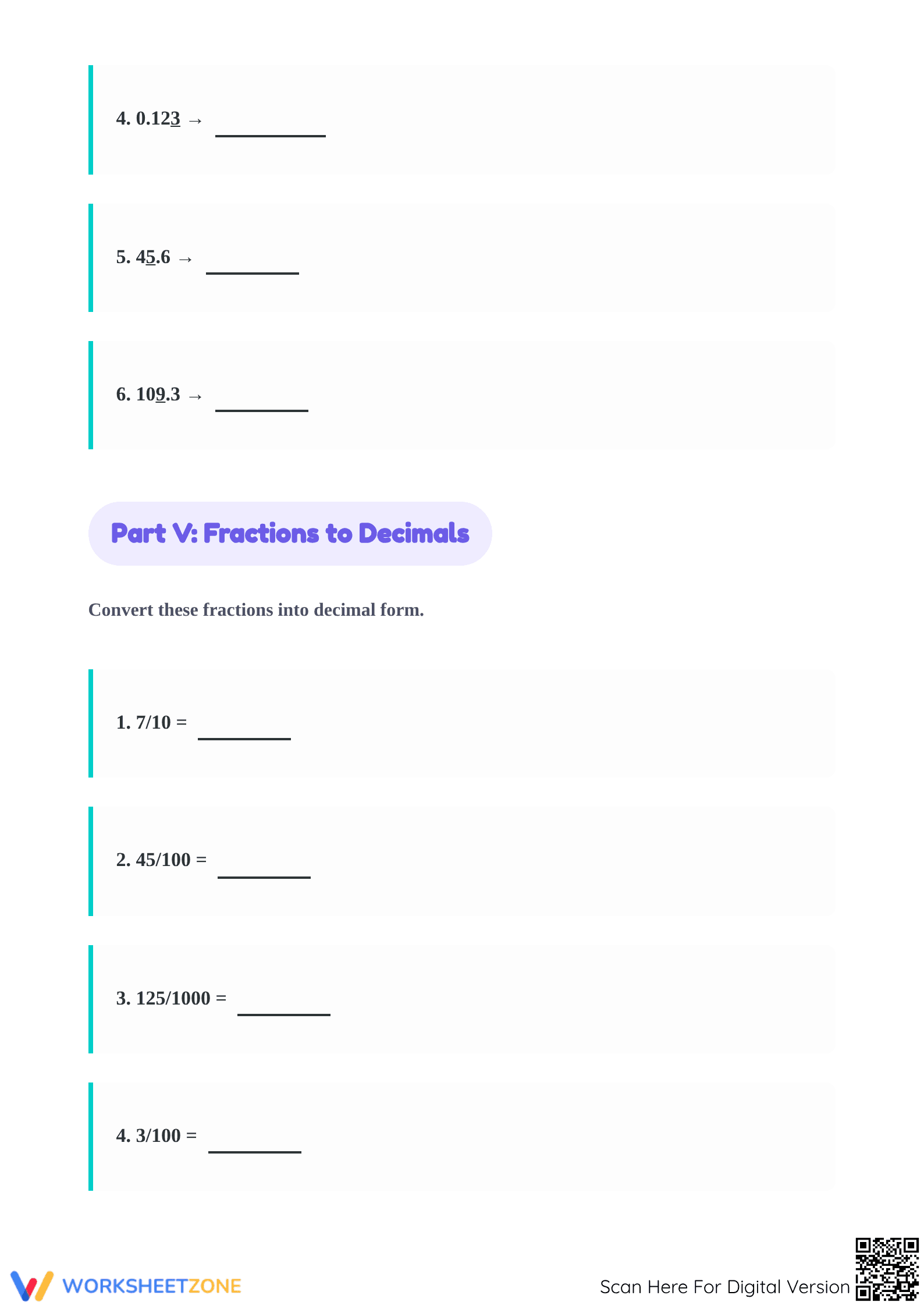 Essential Grade 4 Decimals: Place Value & Mental Math Practice - Page 4