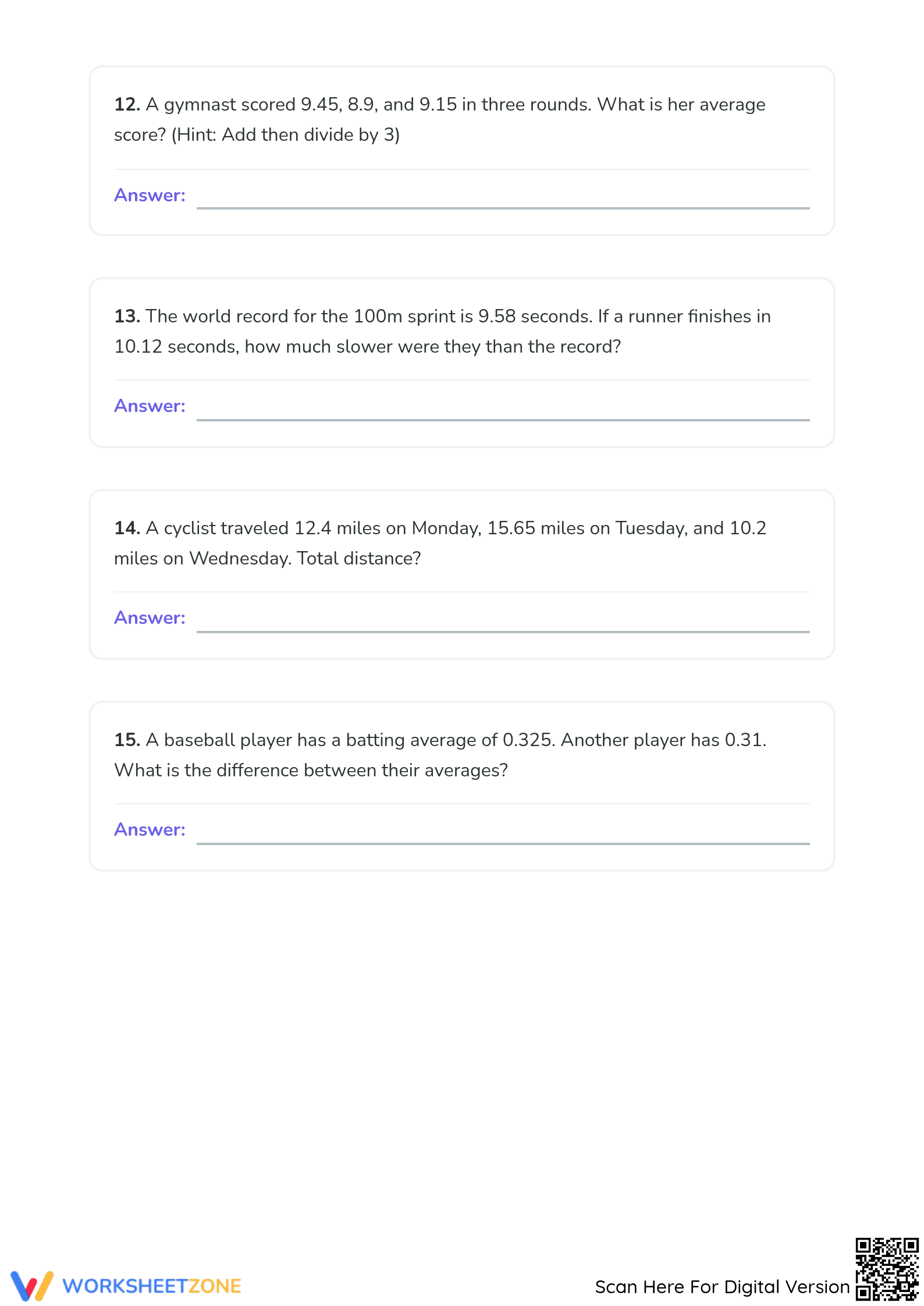 Decimal Word Problems & PEMDAS | Grade 5 Math Printable - Page 4
