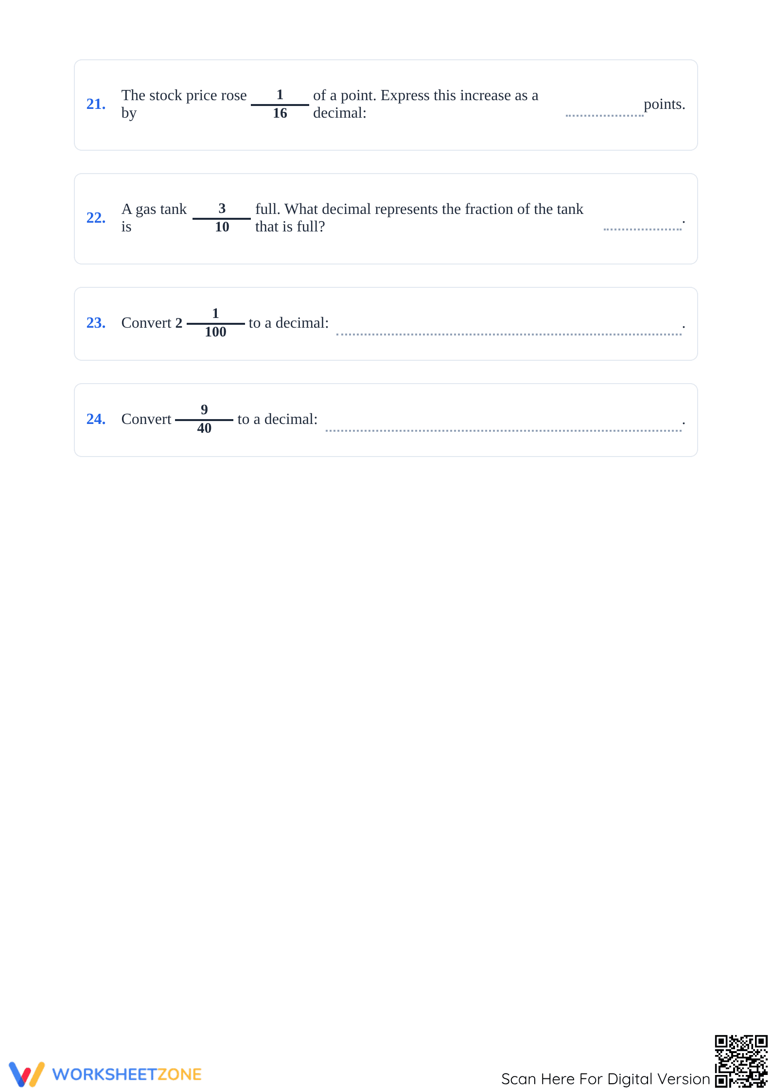 Converting Fractions to Decimals | Essential Grade 7 Math - Page 3